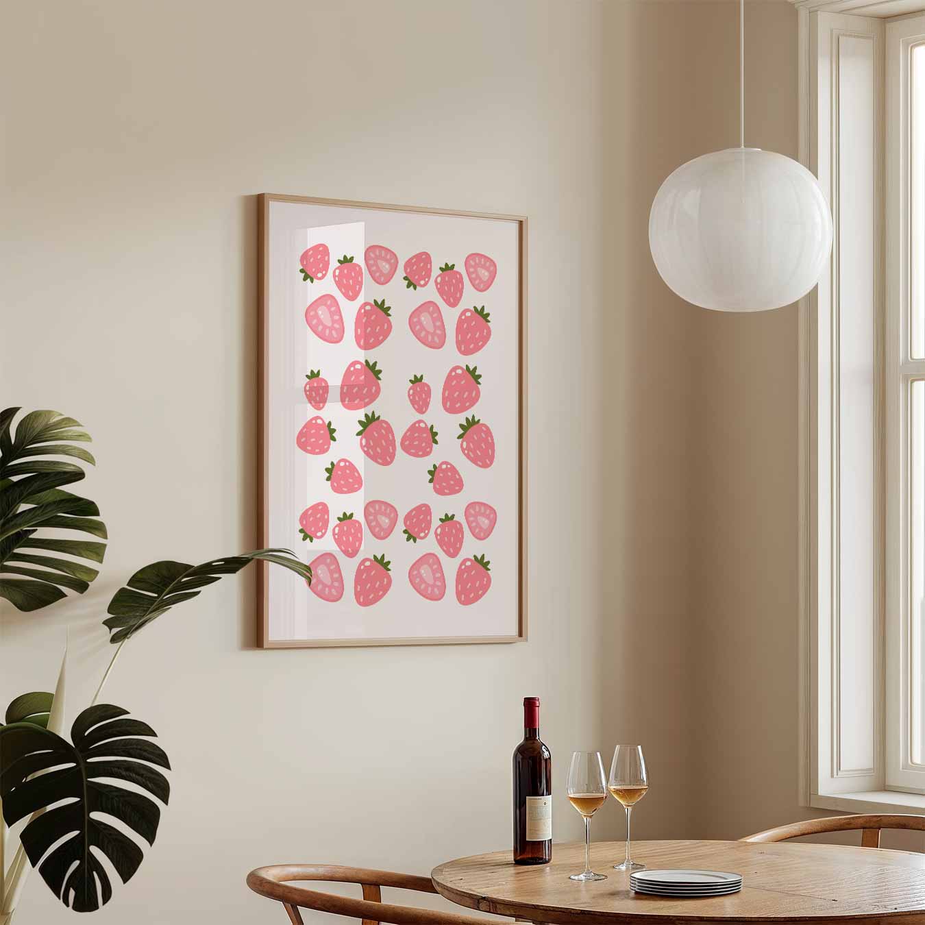 Vrolijke Aardbeien Print Poster