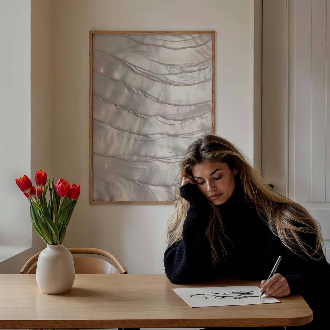 Elegante Parel Mozaïek Poster-WallArtistic