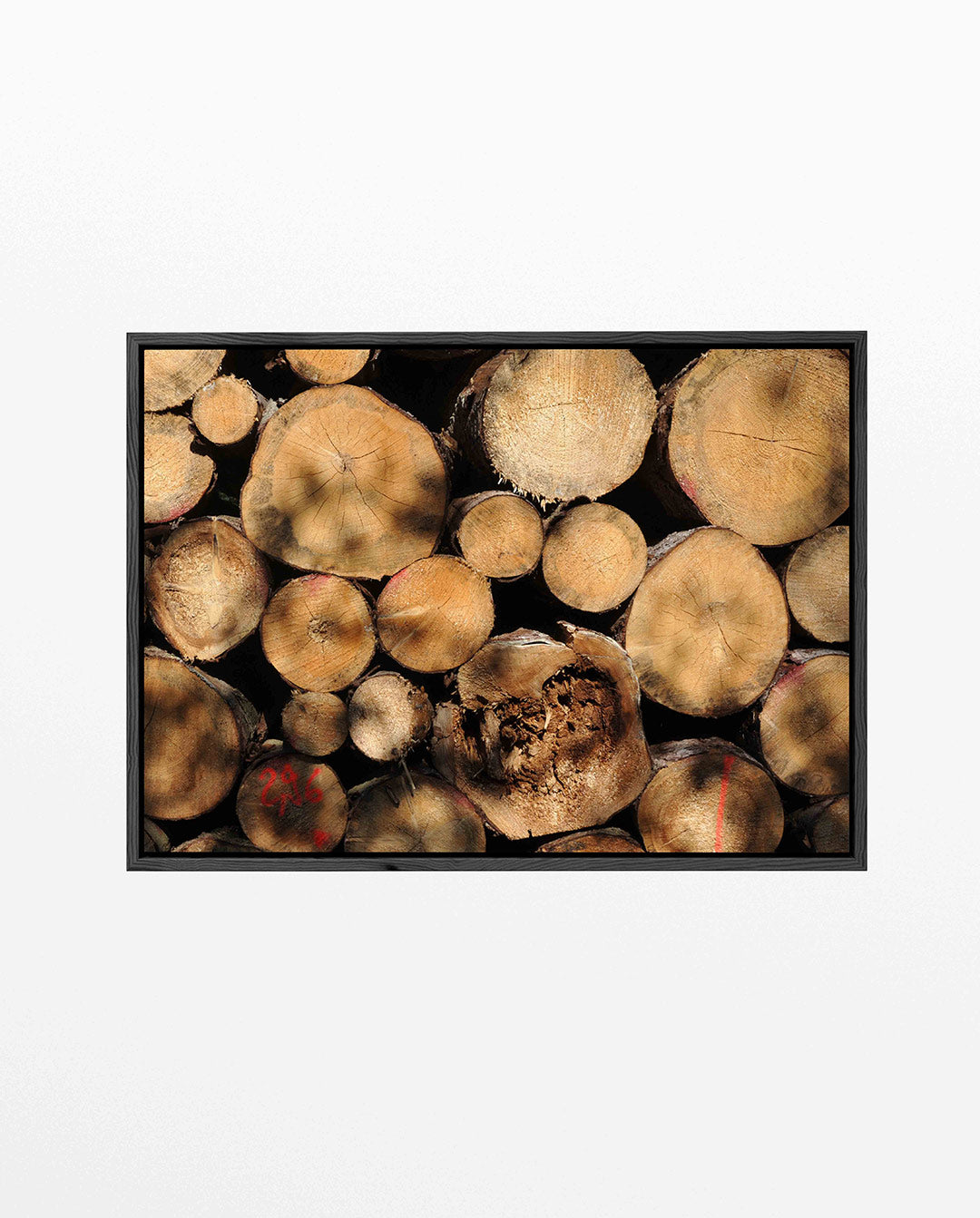 Houtstapel textuur Kunstwerk
