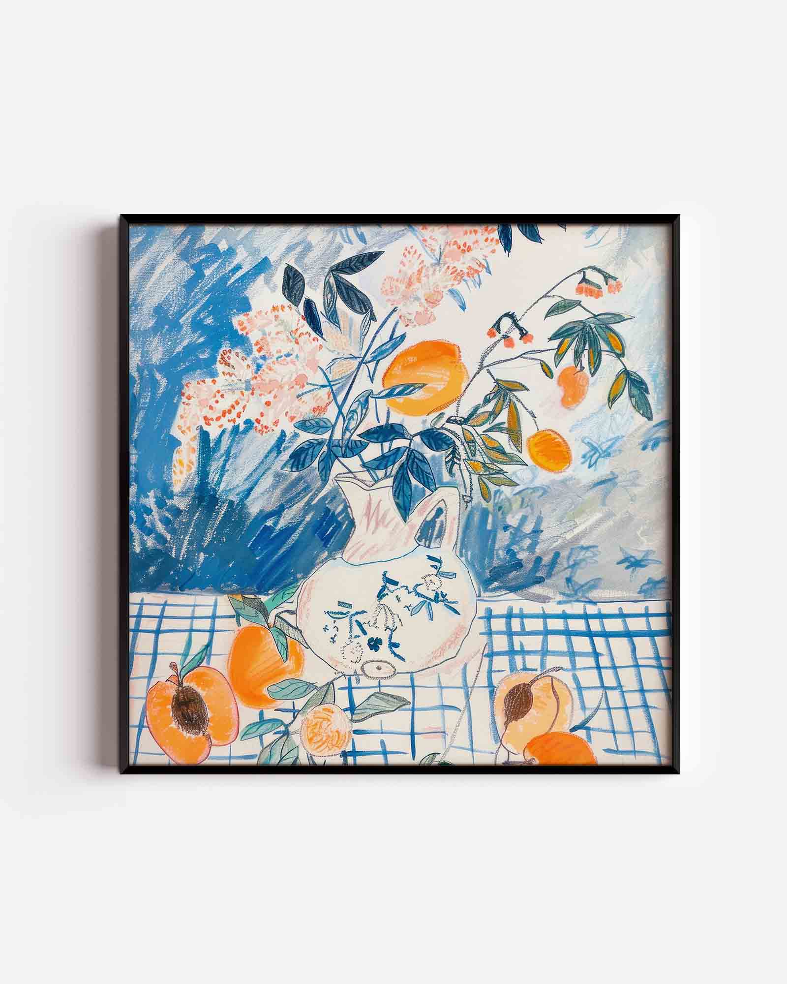 Bloemen en fruit Poster