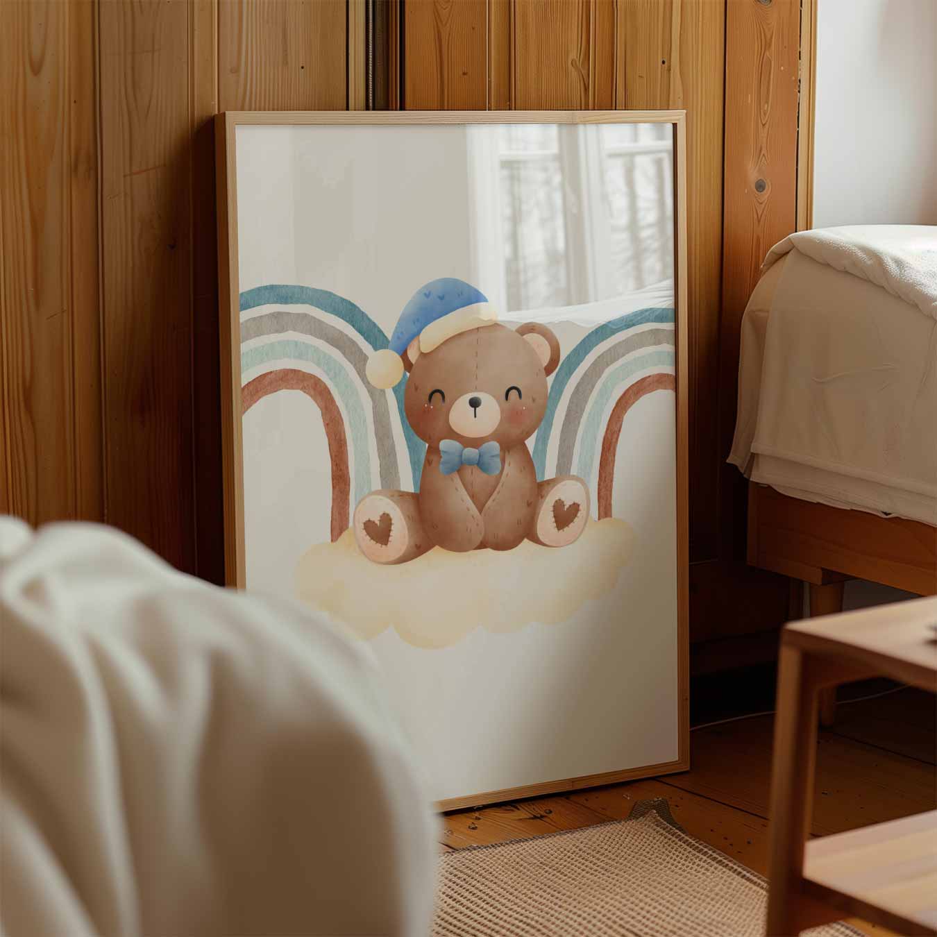 Beer met Regenboog Poster-WallArtistic