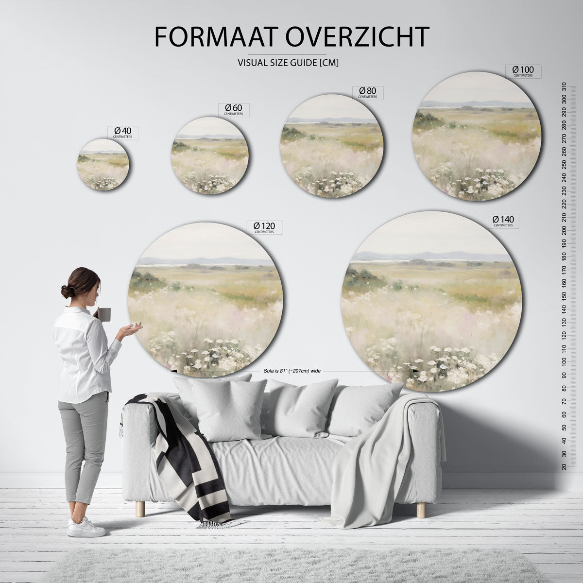 Bloemenveld Muurcirkel
