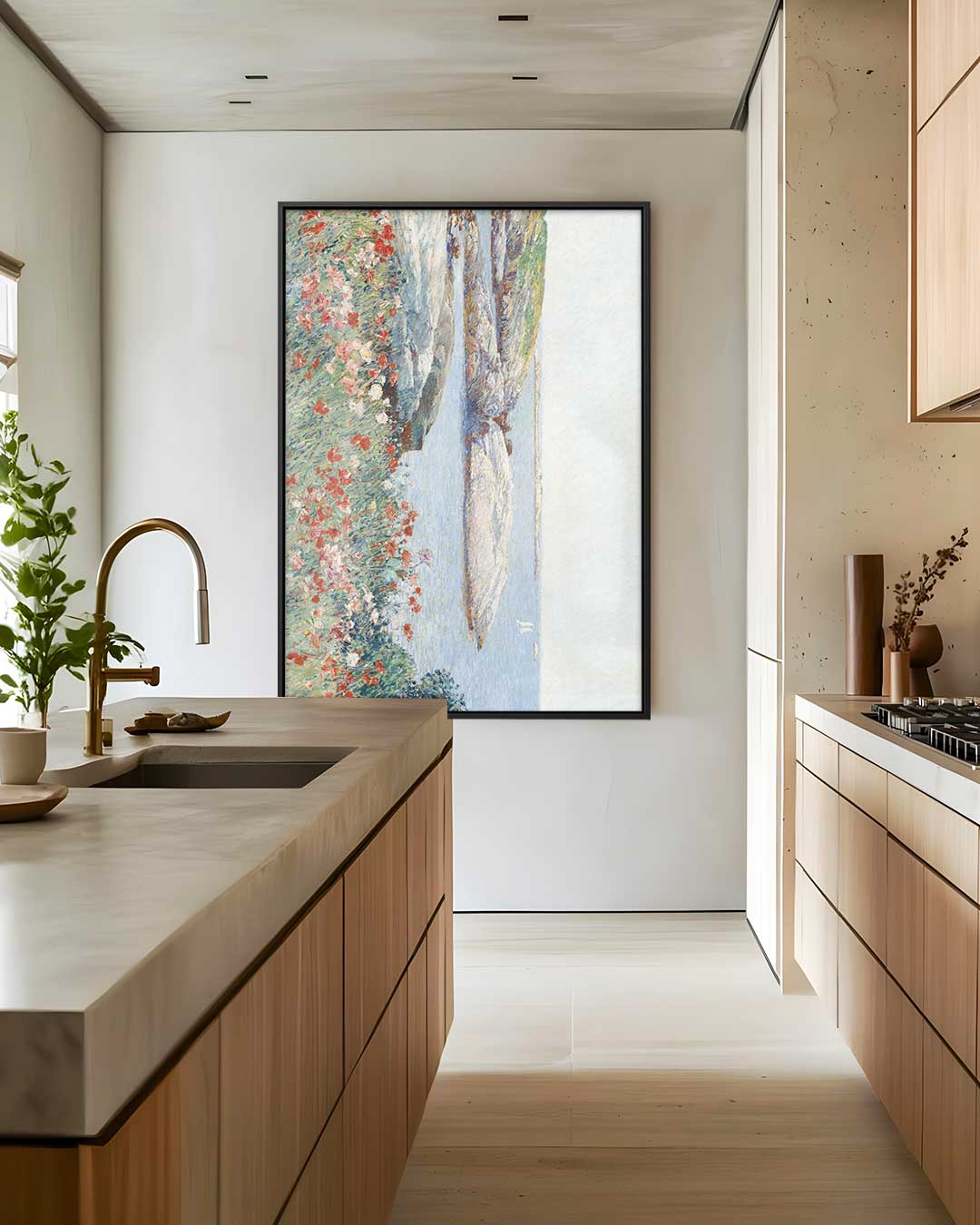 Impressionistisch Landschap met Bloemen Kunstwerk-canvas-dibond-plexiglas-wanddecoratie-WallArtistic