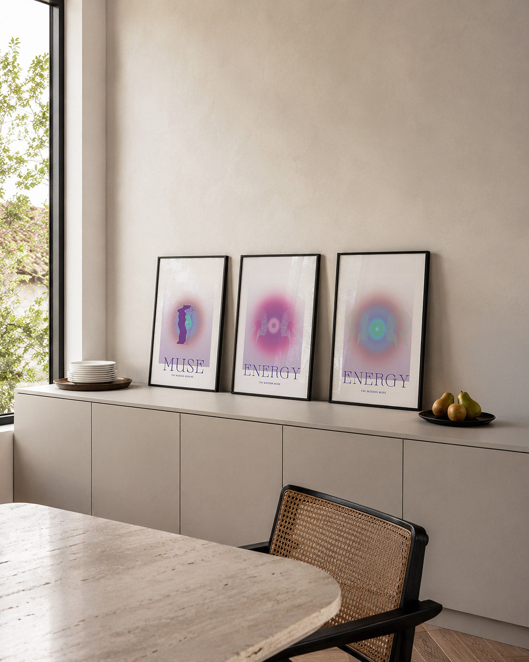 Kleurrijke silhouetten Posterset