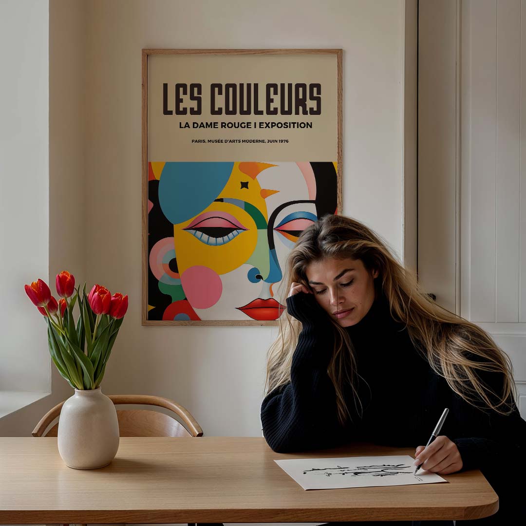 Kleurrijke Moderne Kunstposter-WallArtistic