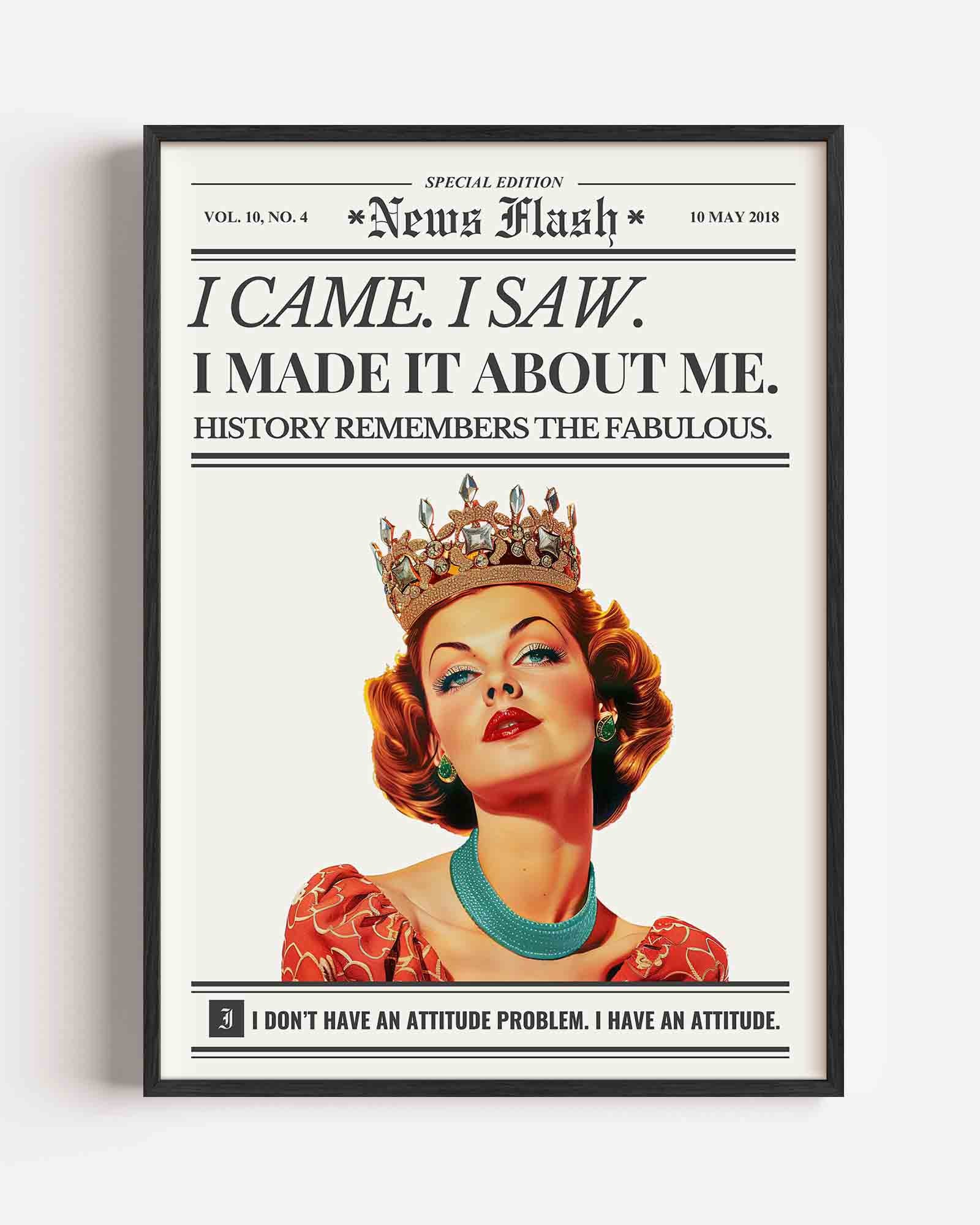 Koningin met kroon Poster