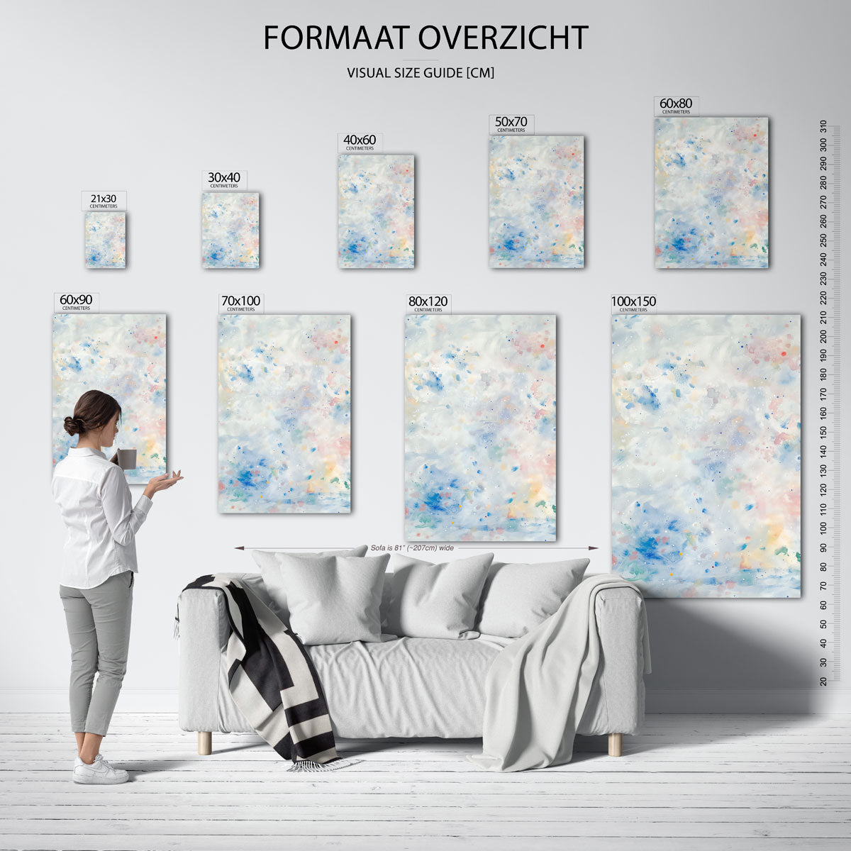 Abstracte vlekken en stippen Poster