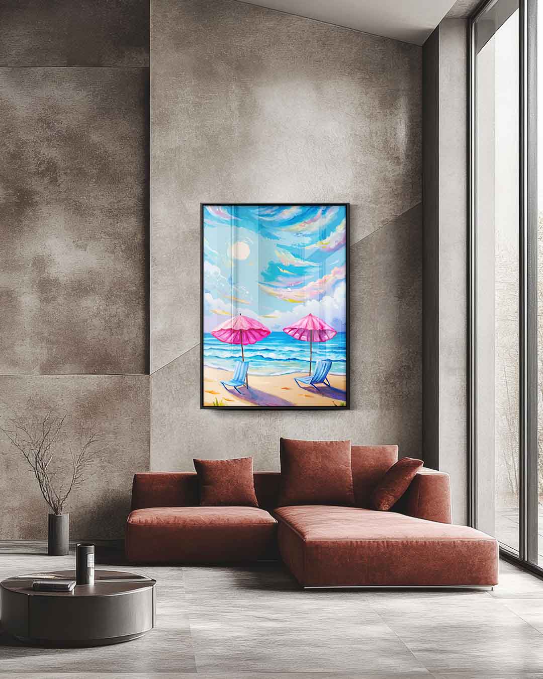Zomerse Stranddag Kunstwerk-canvas-dibond-plexiglas-wanddecoratie-WallArtistic