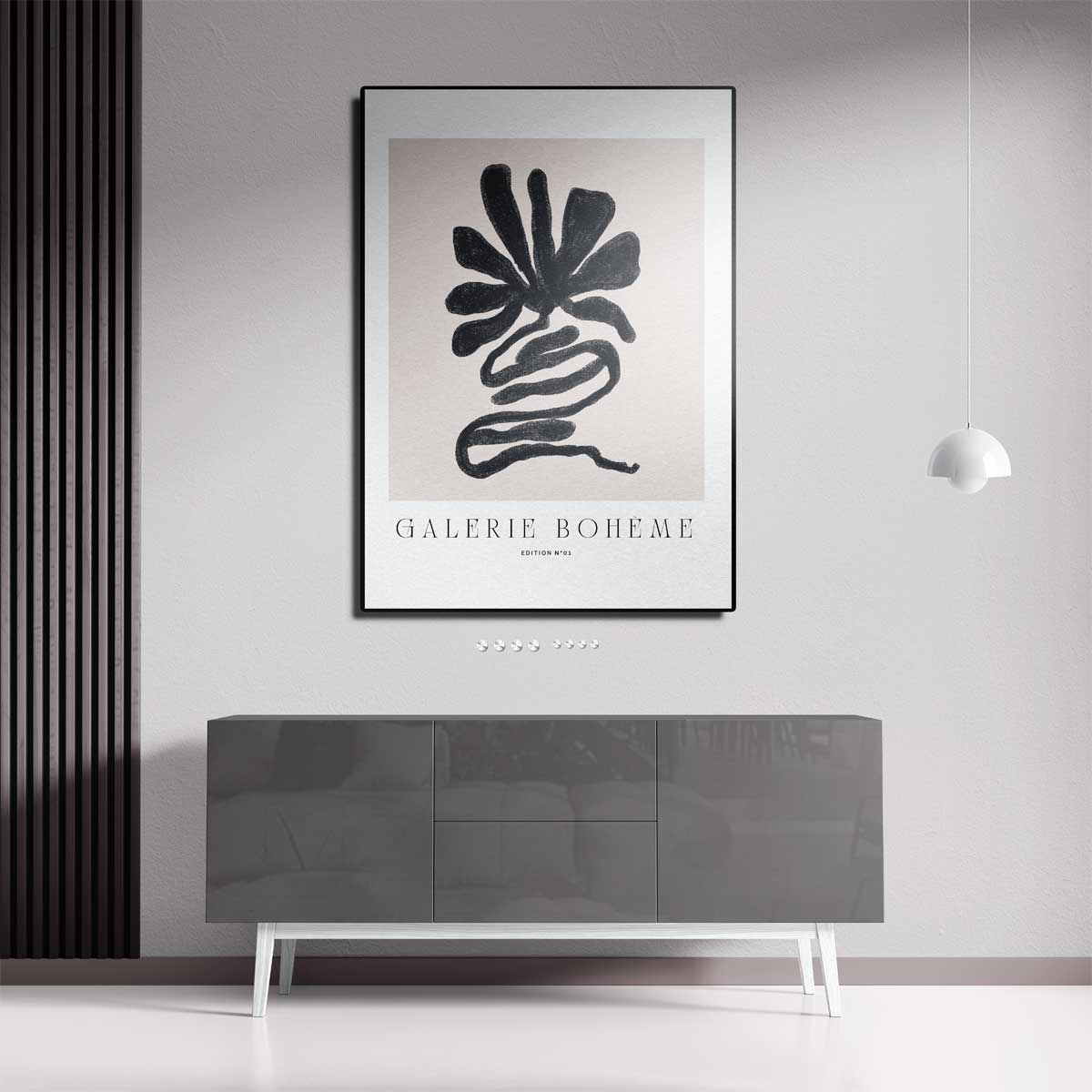 Abstracte Bloemvorm Kunstwerk-canvas-dibond-plexiglas-wanddecoratie-WallArtistic