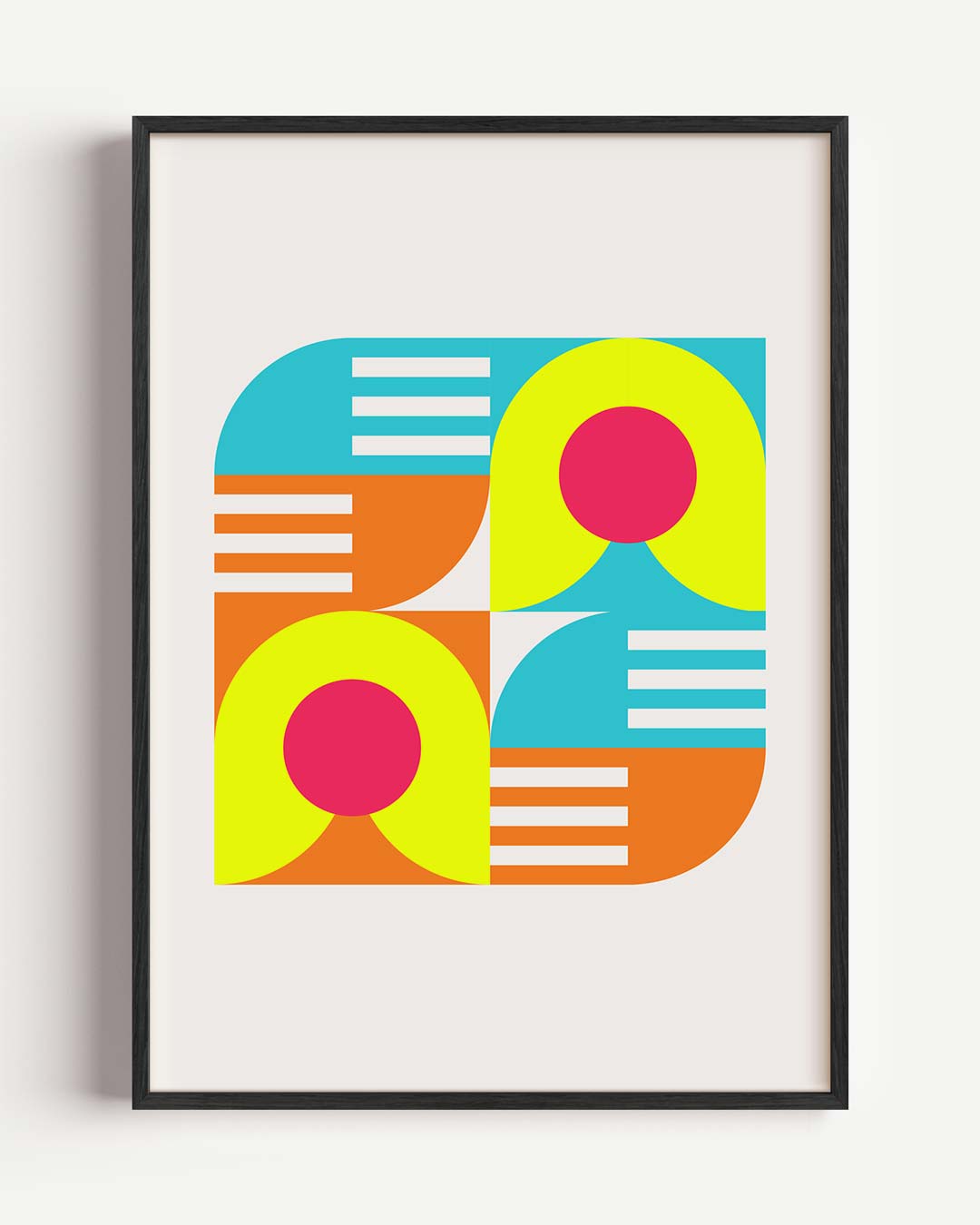 Kleurrijke Retro Vibes Poster-WallArtistic