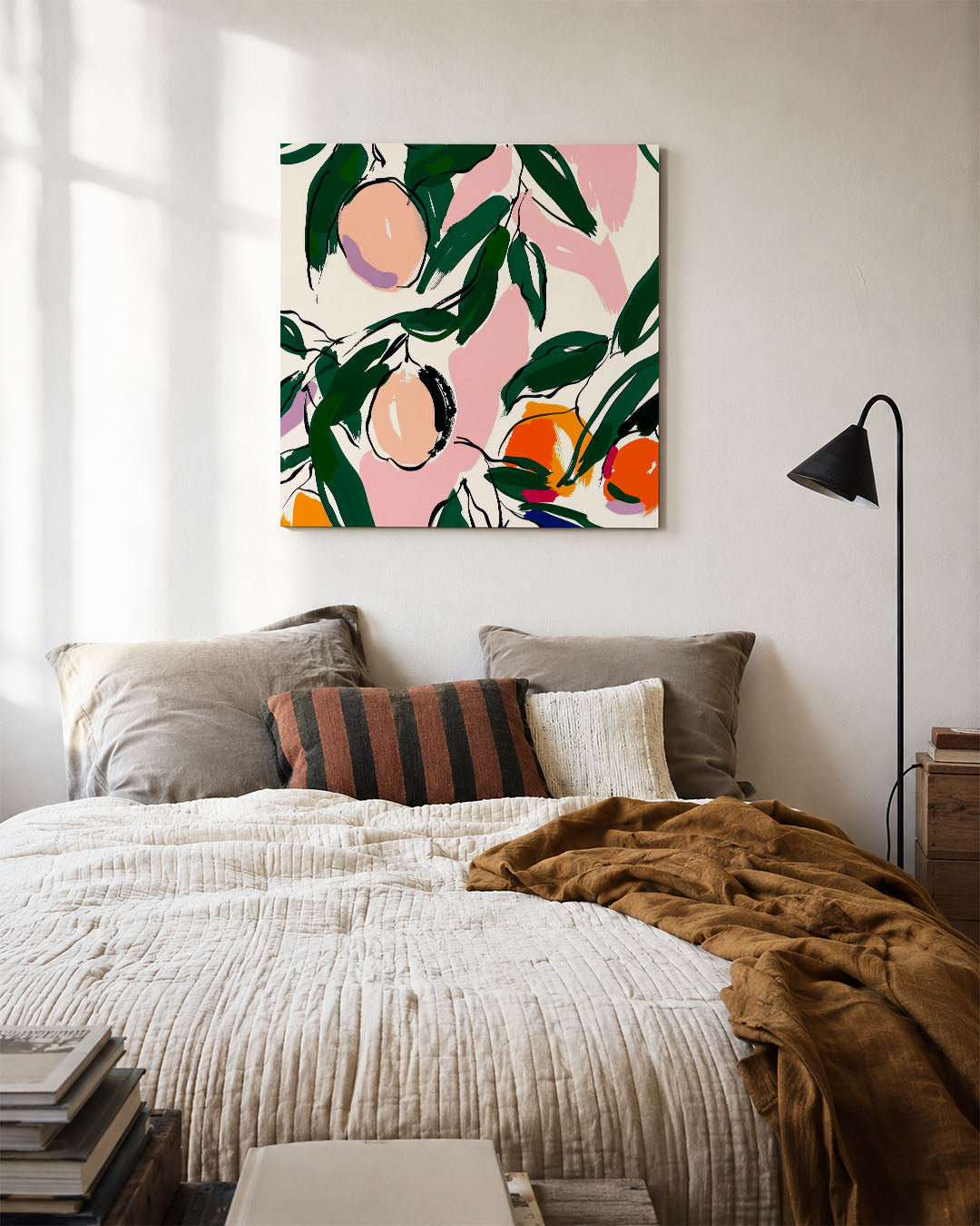 Vrolijke kleurenexplosie Kunstwerk