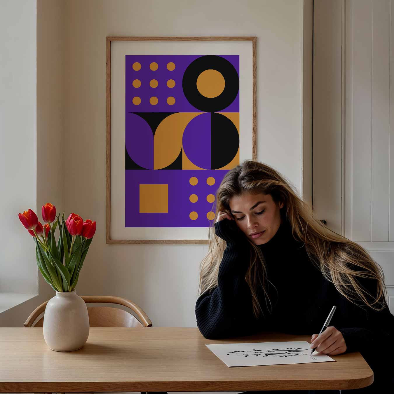 Retro Vibes Geometrische Poster