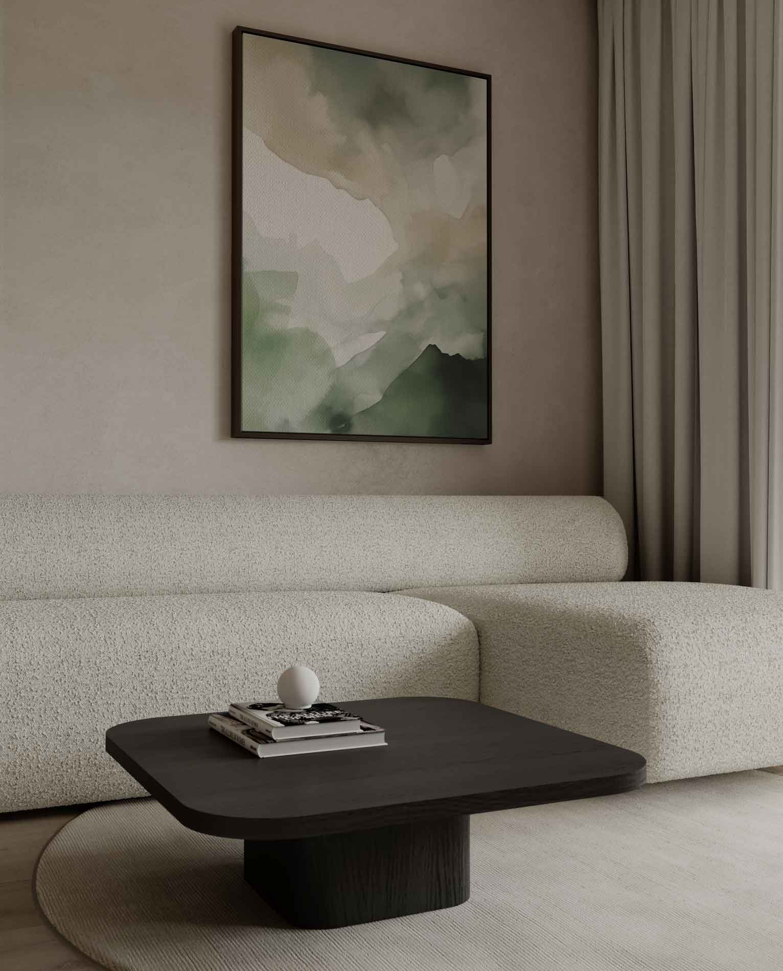 Natuurlijke Aardetinten Abstract Kunstwerk-canvas-dibond-plexiglas-wanddecoratie-WallArtistic