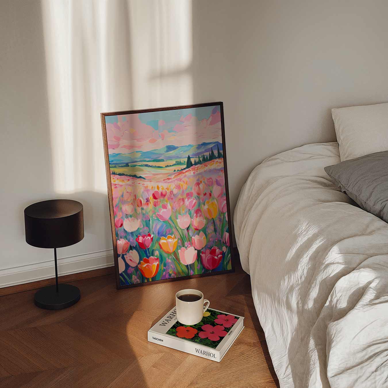 Vrolijke Tulpenweide Poster
