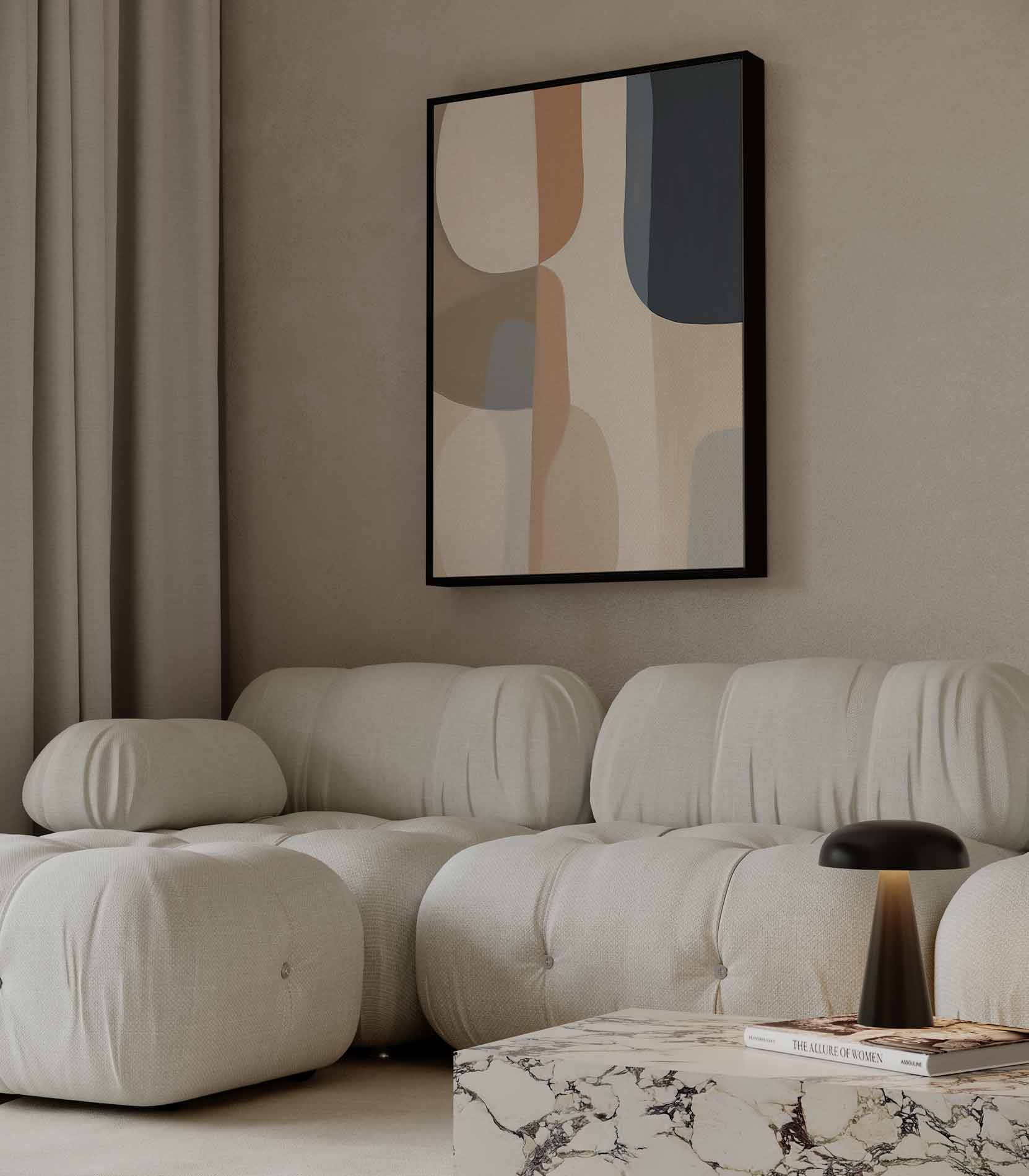 Eenvoudige Harmonie Kunstwerk-canvas-dibond-plexiglas-wanddecoratie-WallArtistic