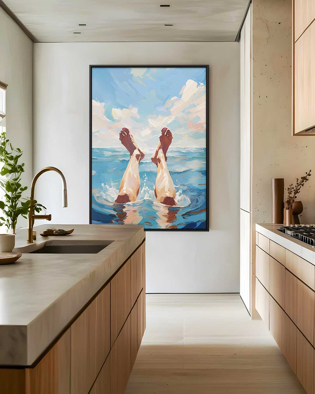Eropuit in de Zee Kunstwerk-canvas-dibond-plexiglas-wanddecoratie-WallArtistic