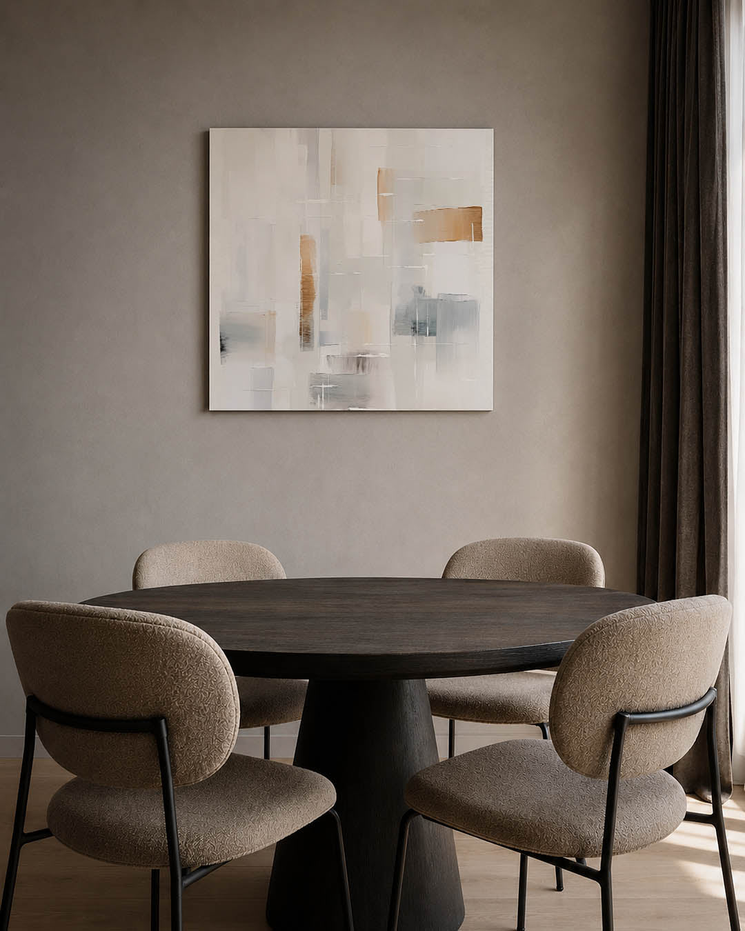 Lichte geometrische compositie Kunstwerk