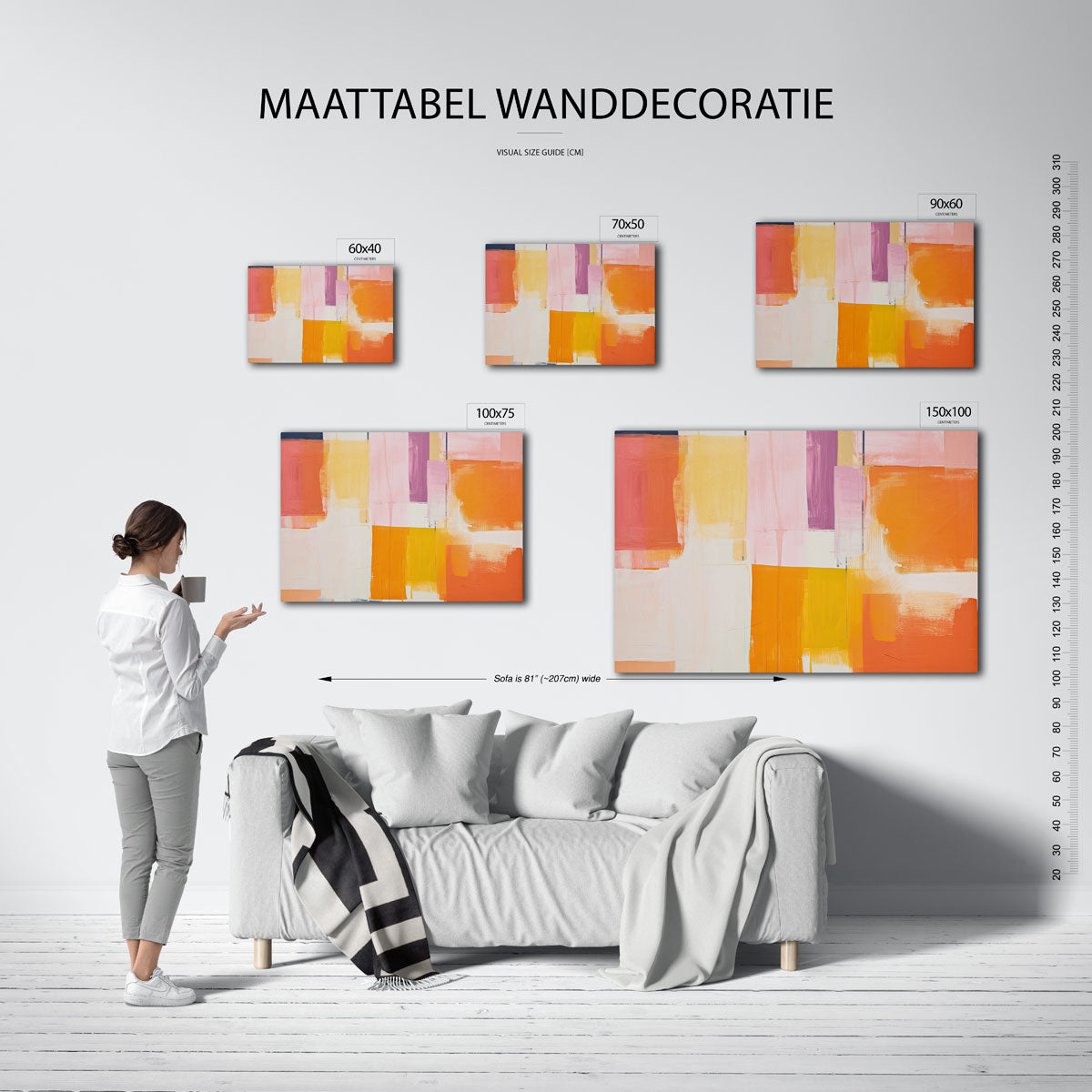 Kleurrijke vlakken Kunstwerk