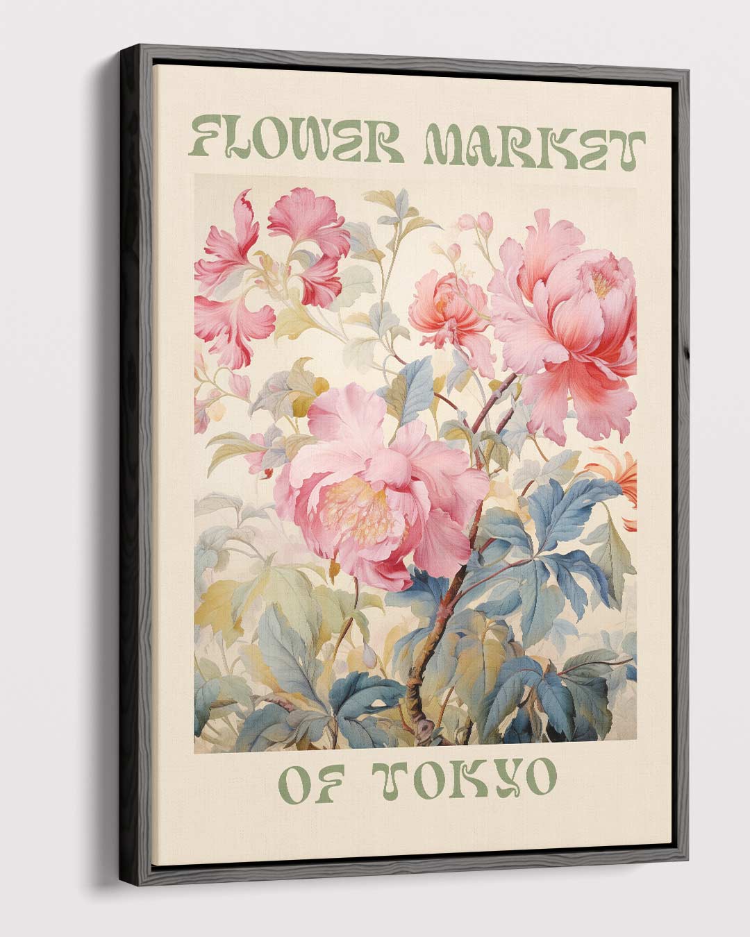 Bloemenmarkt van Tokio Kunstwerk-canvas-dibond-plexiglas-wanddecoratie-WallArtistic