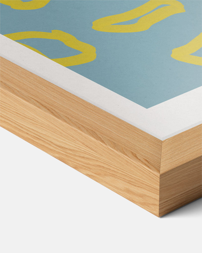 Vrolijke Turquoise Dierenprint Poster-WallArtistic