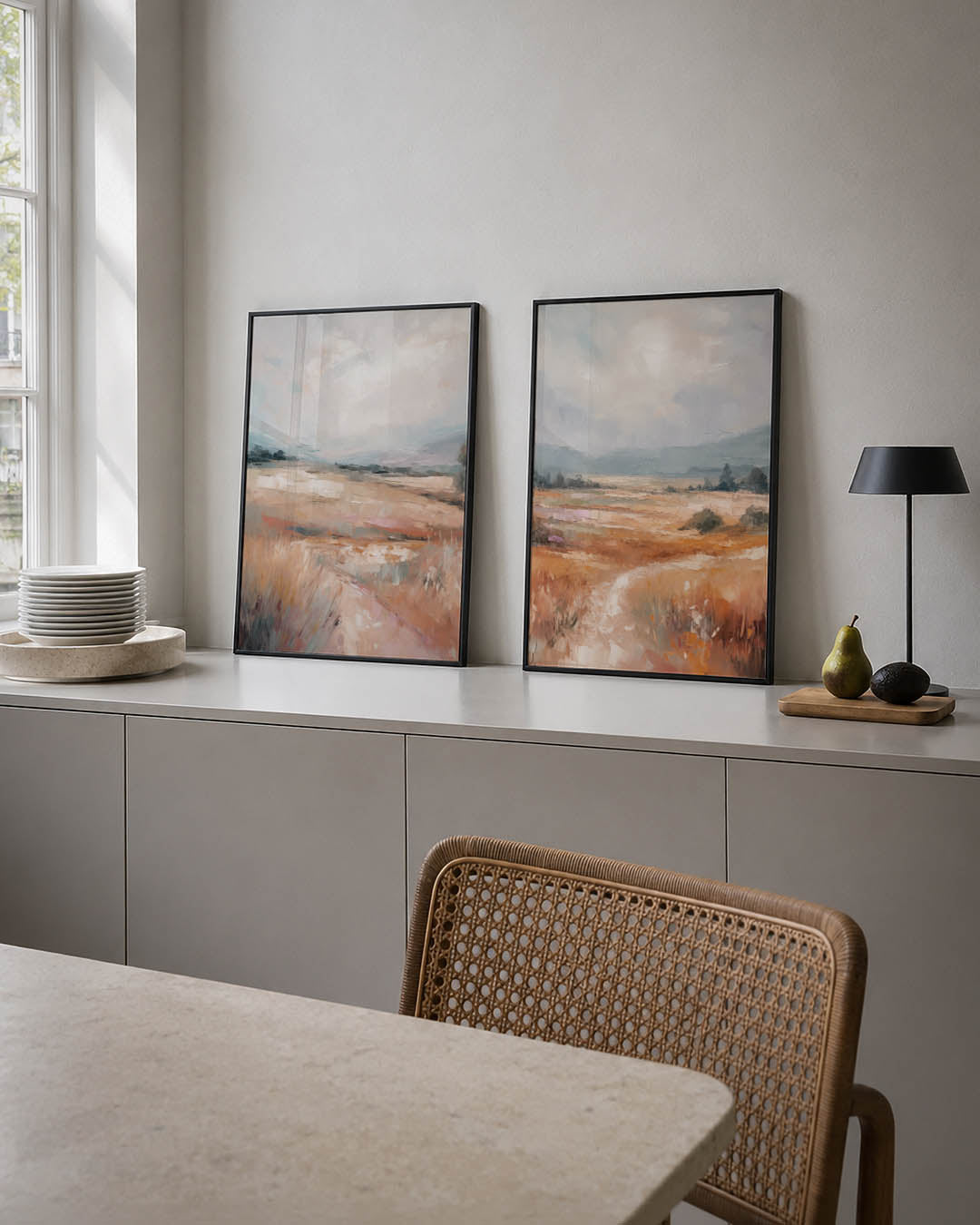 Landschap in pastel Posterset