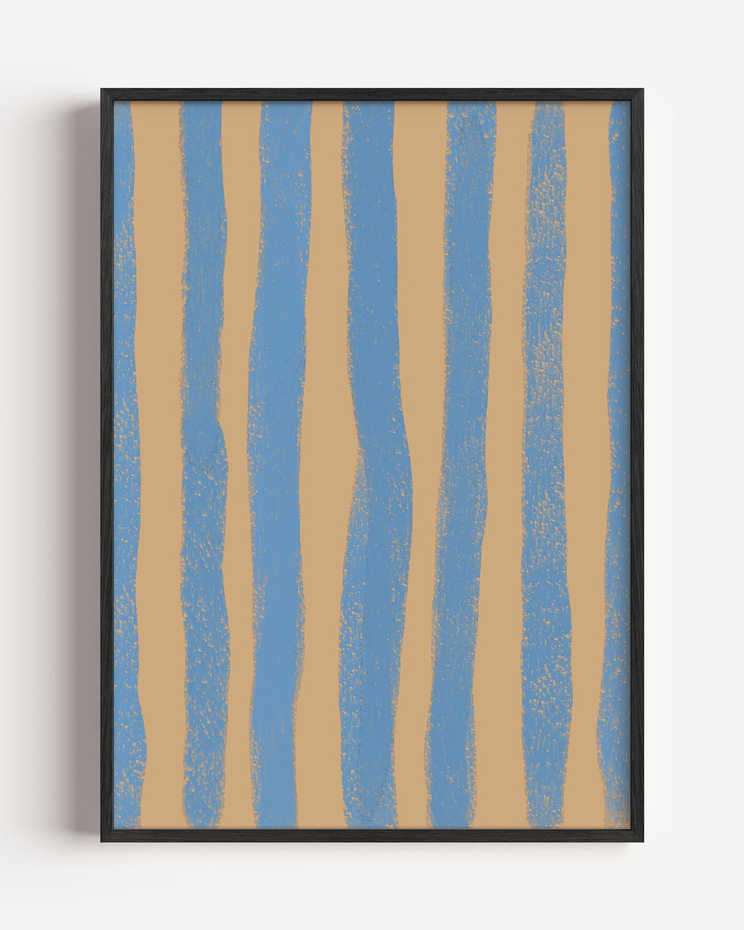 Rustgevende Blauw en Oranje Strepen Poster-WallArtistic