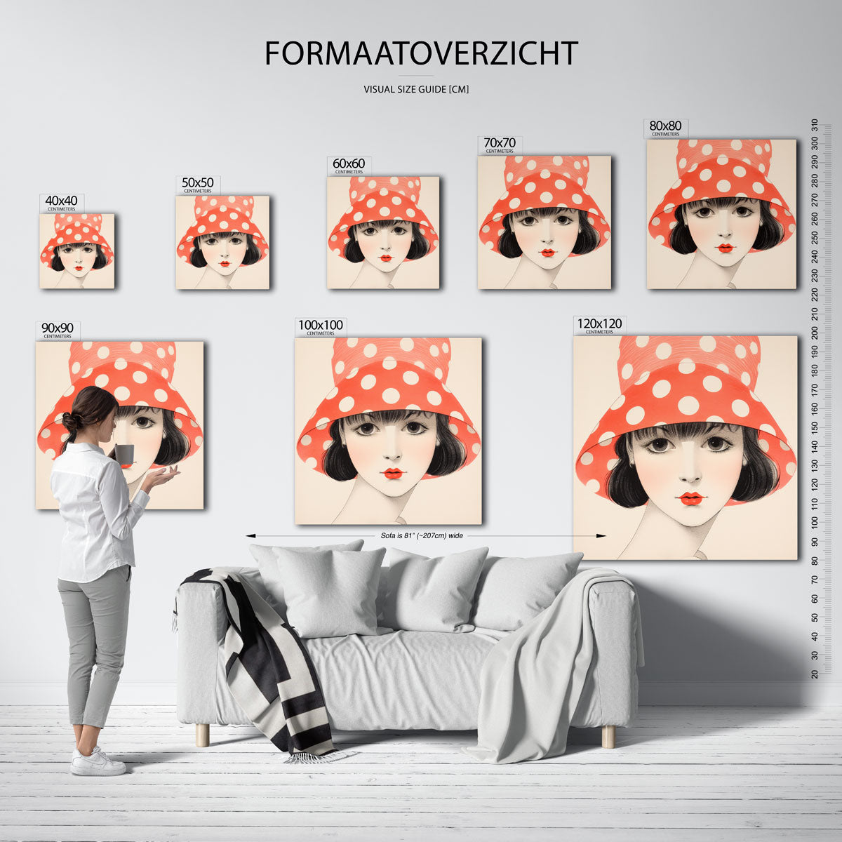 Vrouw met hoed Poster