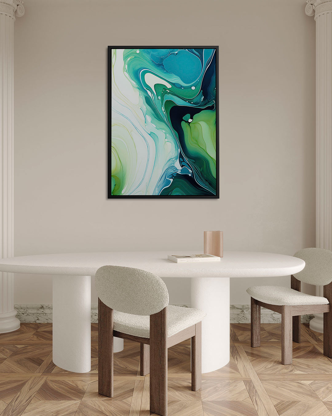 Vloeiende kleurencompositie Kunstwerk