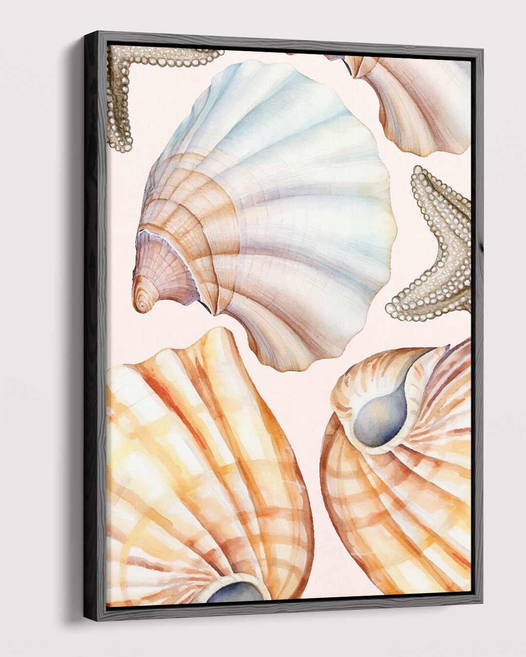 Zeeleven in Aquarel Kunstwerk-canvas-dibond-plexiglas-wanddecoratie-WallArtistic