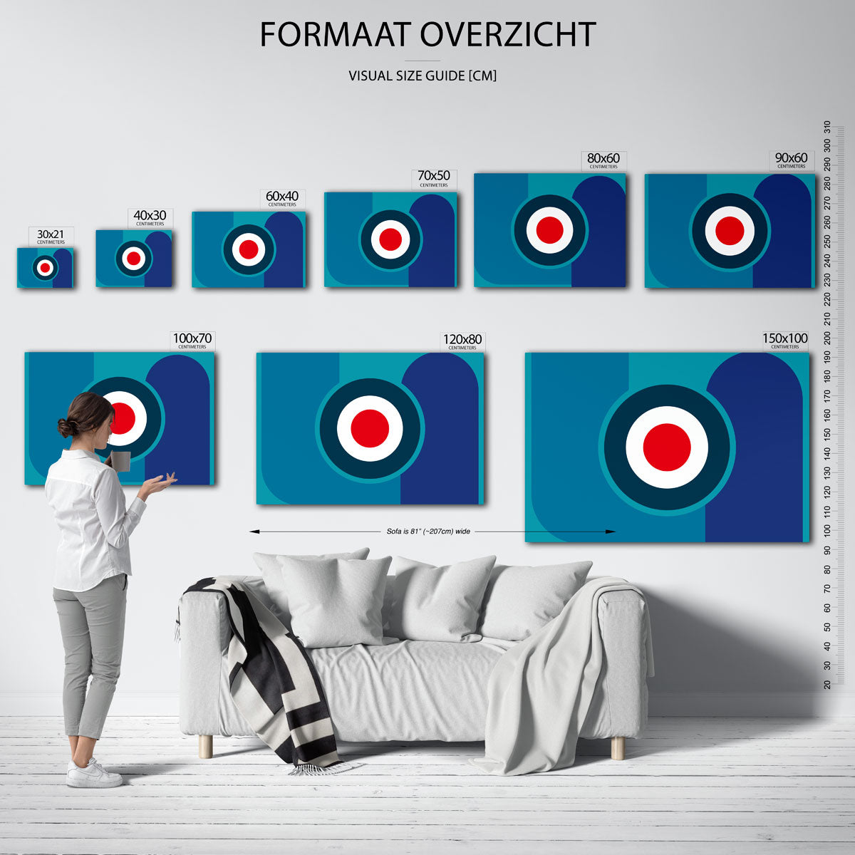 Cirkel en vlak Poster