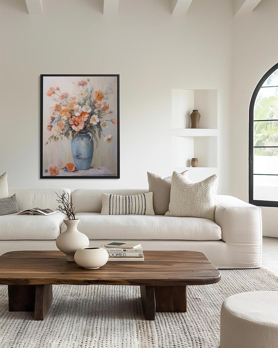 Bloemen in vaas Kunstwerk