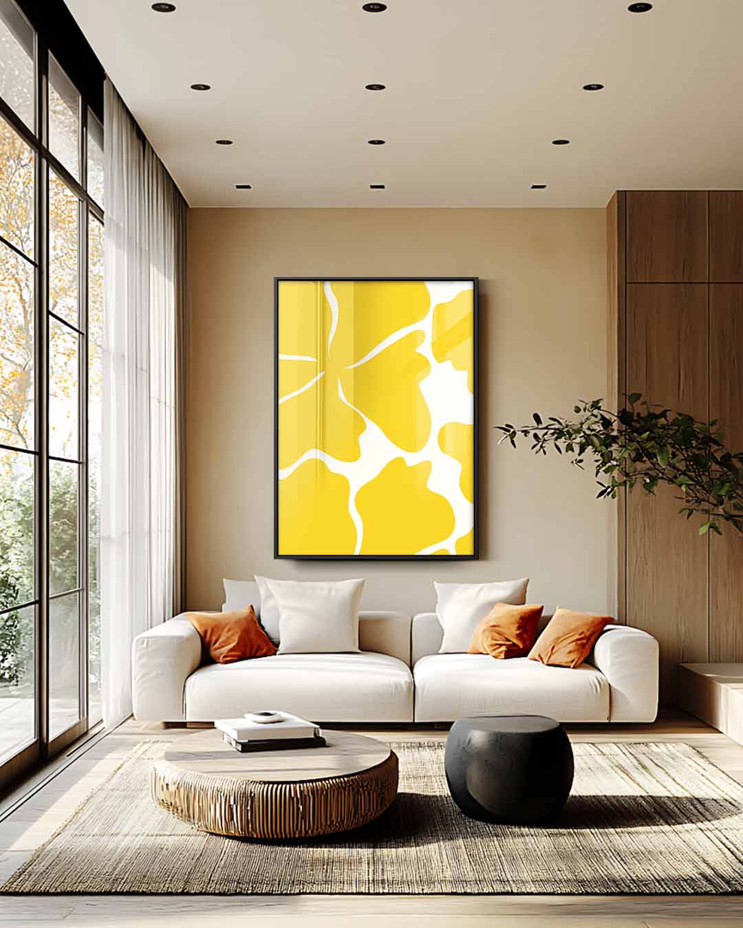 Zonnige Bloemenpracht Kunstwerk-canvas-dibond-plexiglas-wanddecoratie-WallArtistic