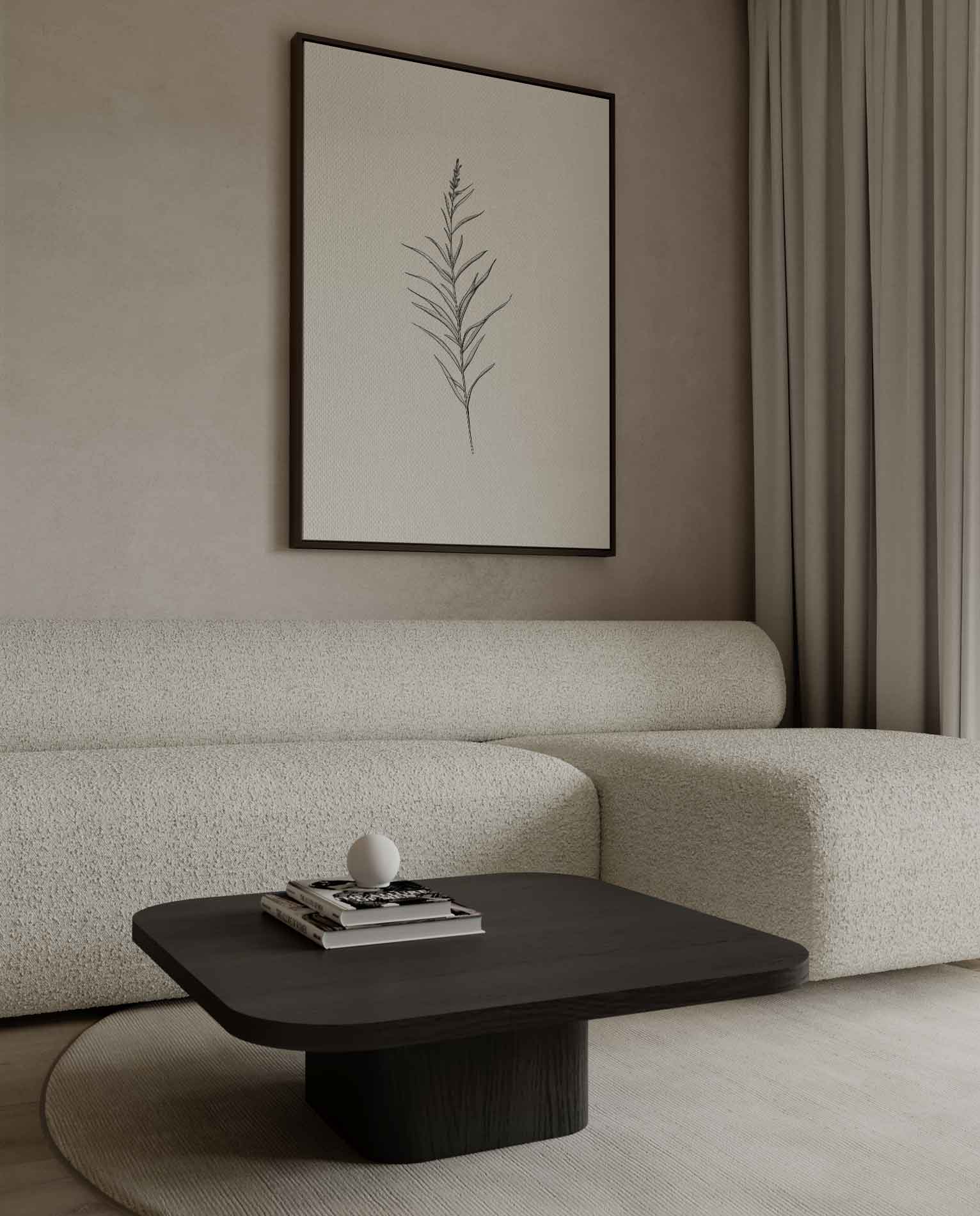 Minimalistisch Botanisch Kunstwerk-canvas-dibond-plexiglas-wanddecoratie-WallArtistic