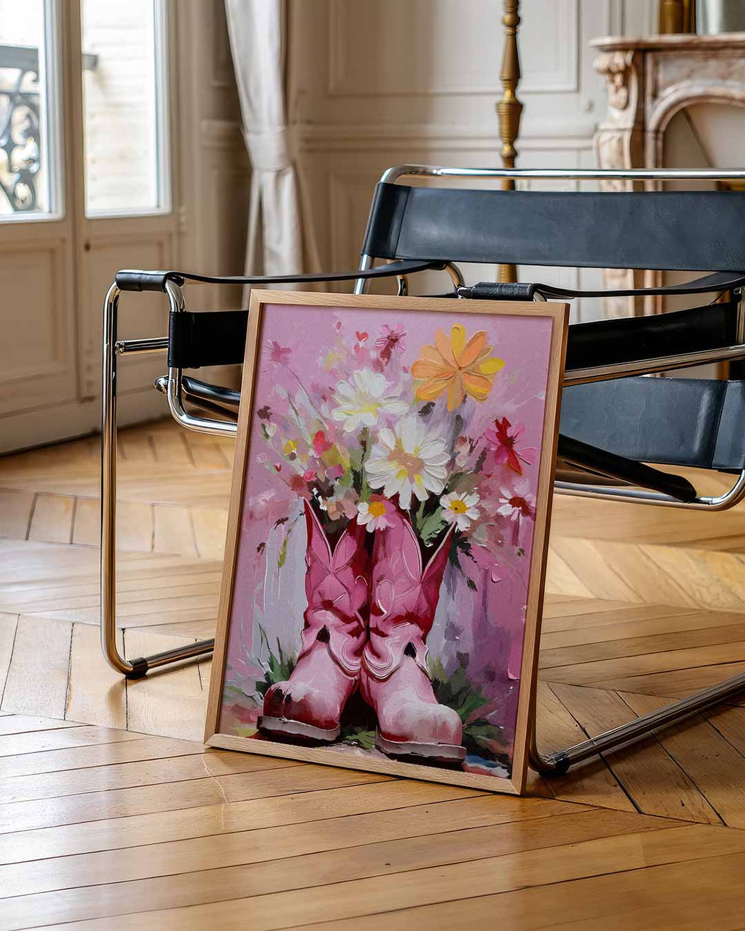 Bloemenlaarzen Poster