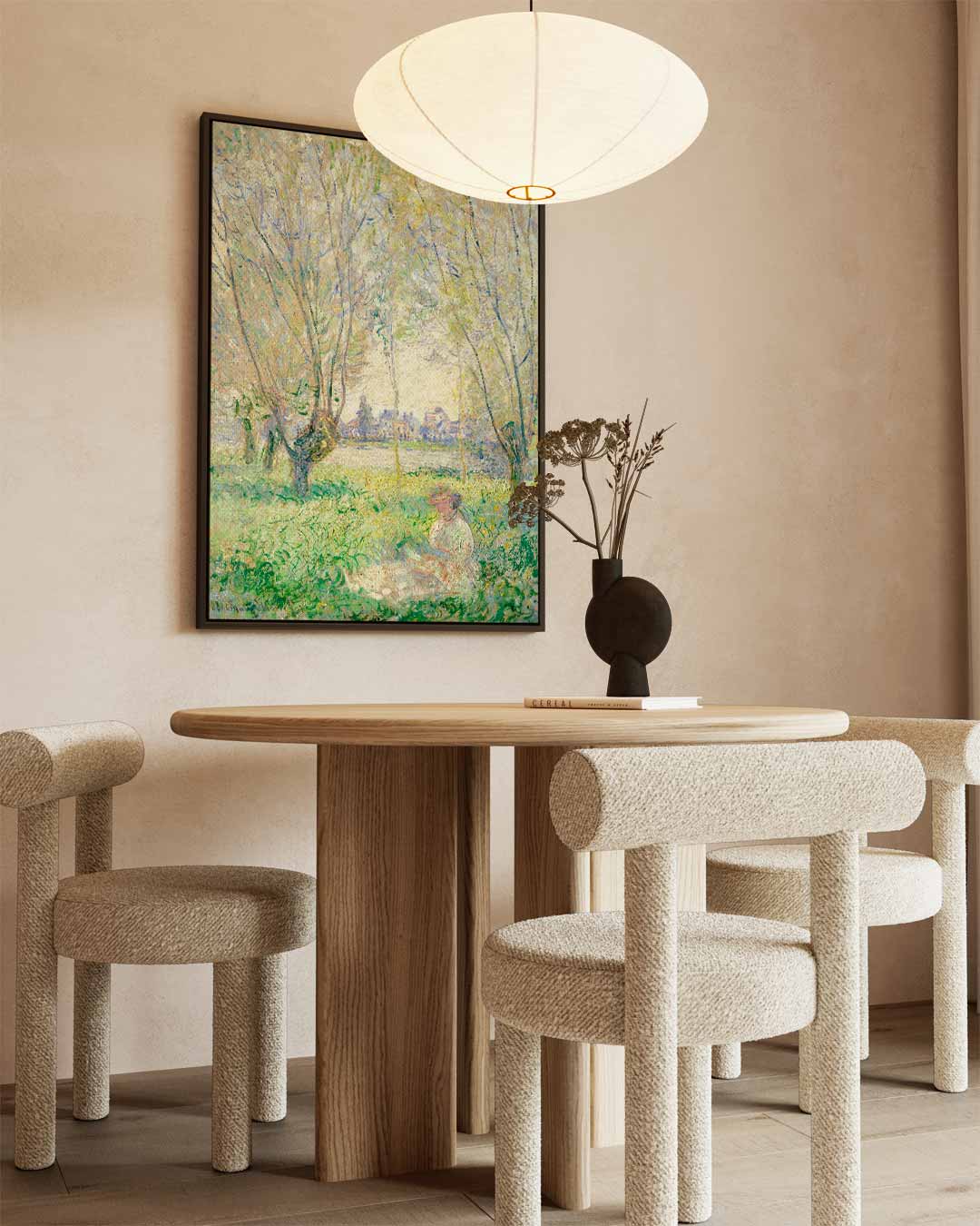 Zomerdag onder de Bomen Kunstwerk-canvas-dibond-plexiglas-wanddecoratie-WallArtistic