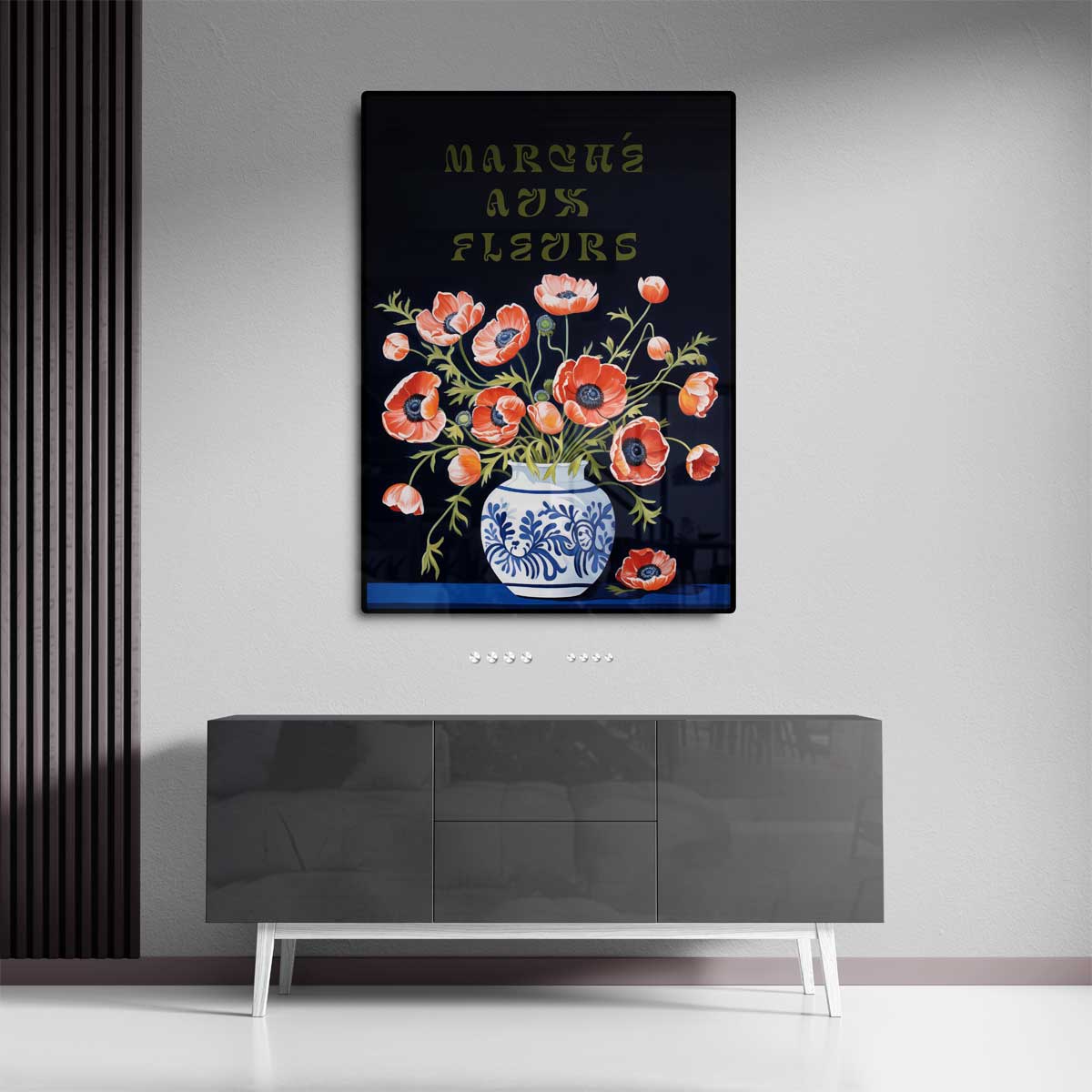 Marché aux Fleurs Schilderij Kunstwerk-canvas-dibond-plexiglas-wanddecoratie-WallArtistic