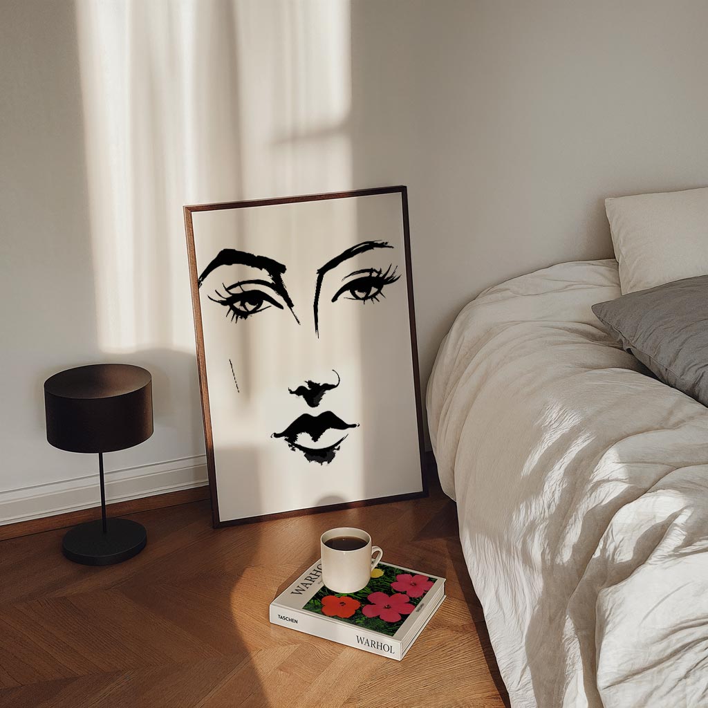Minimalistische Gezichtskunst Poster