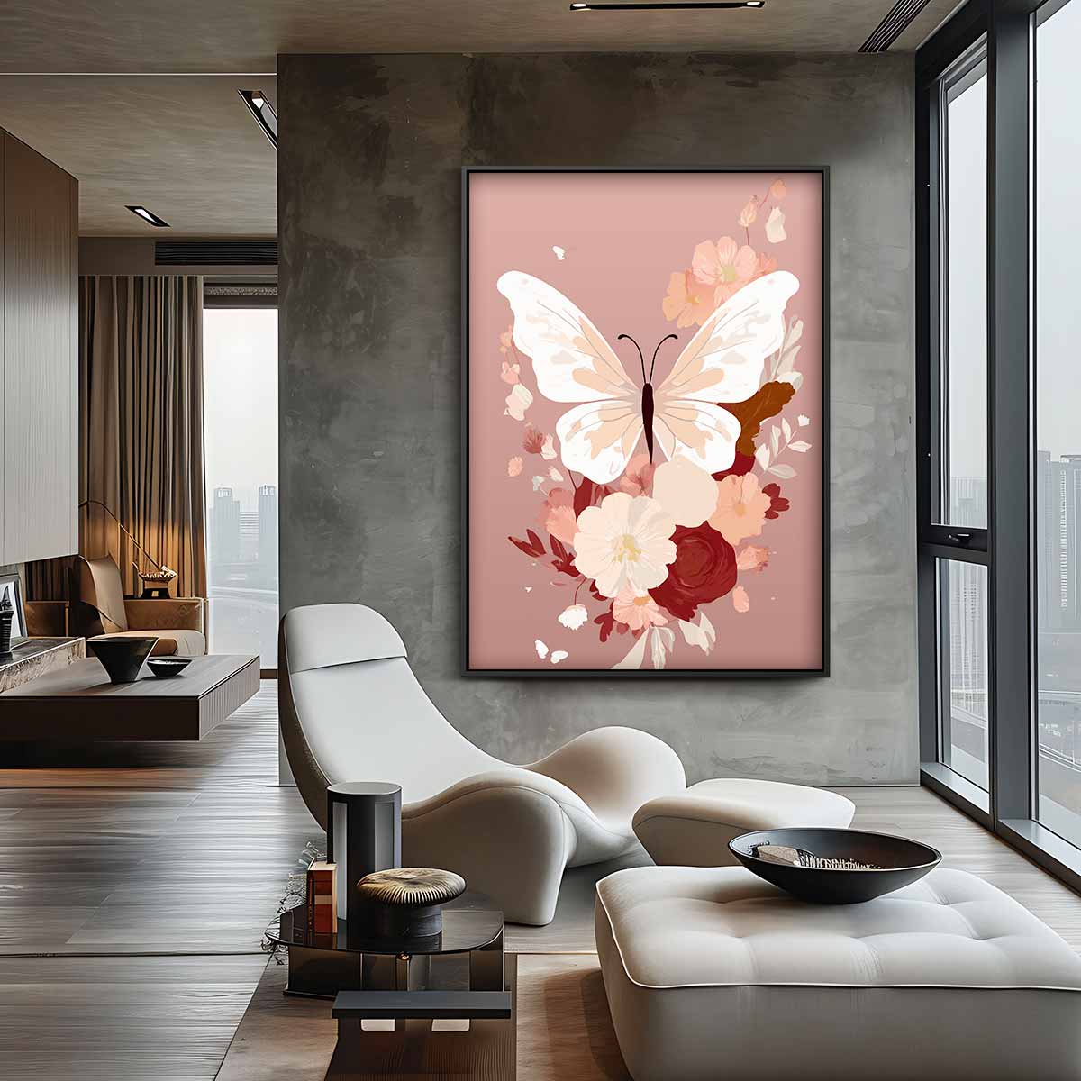 Vlinderbloemen Pracht Kunstwerk-canvas-dibond-plexiglas-wanddecoratie-WallArtistic