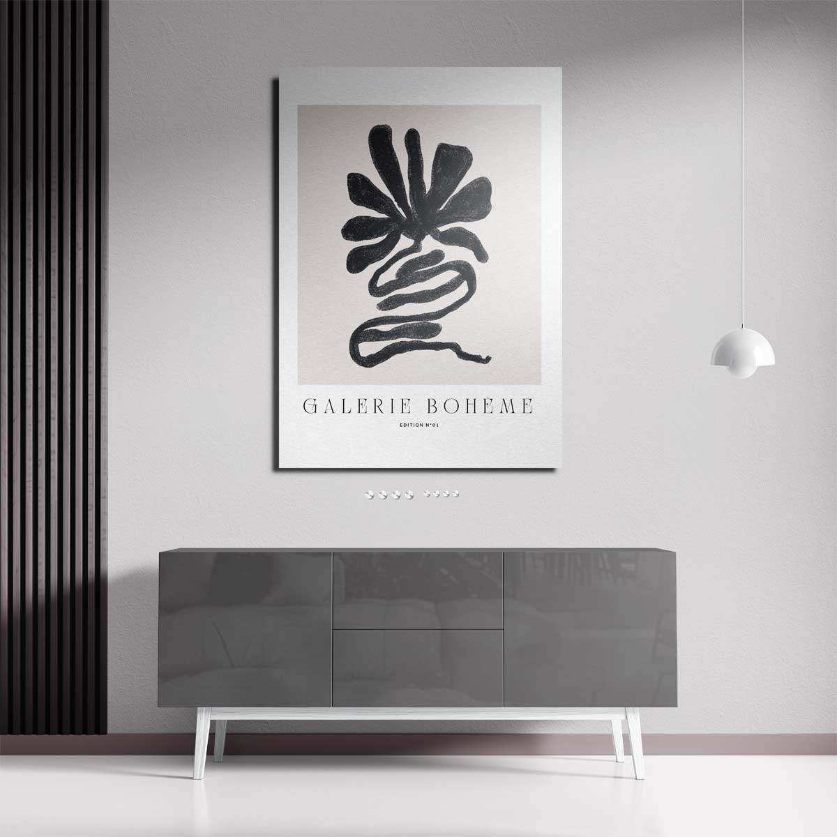 Abstracte Bloemvorm Kunstwerk-canvas-dibond-plexiglas-wanddecoratie-WallArtistic