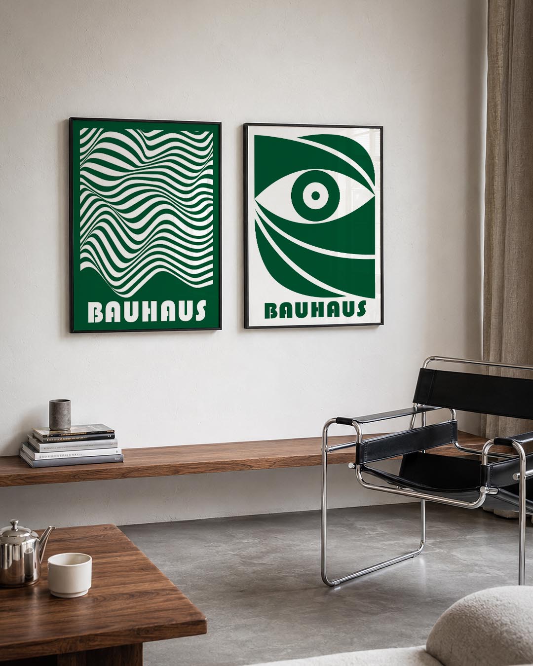 Golvend lijnenspel Posterset