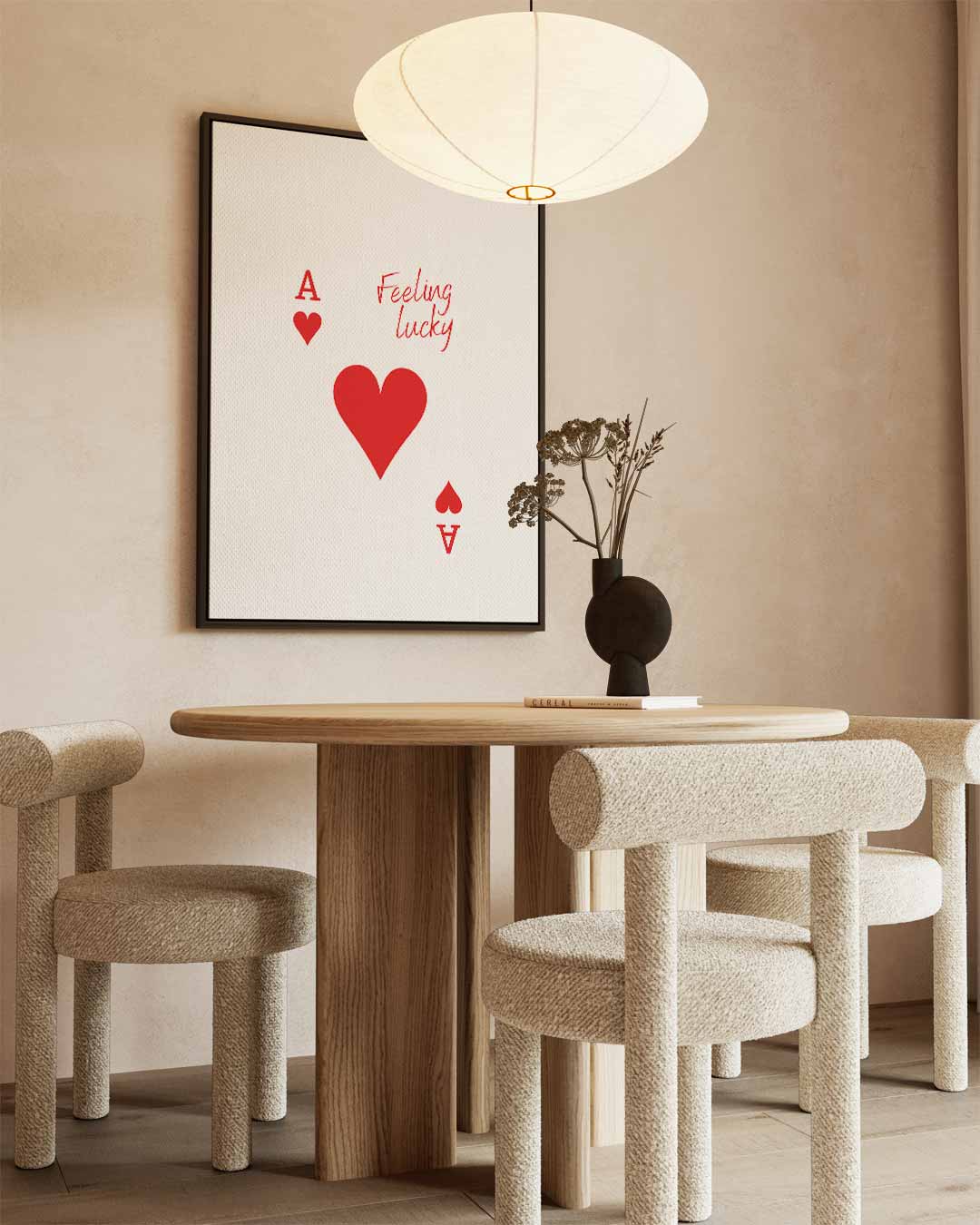 Gelukzalig Harten Aas Kunstwerk-canvas-dibond-plexiglas-wanddecoratie-WallArtistic