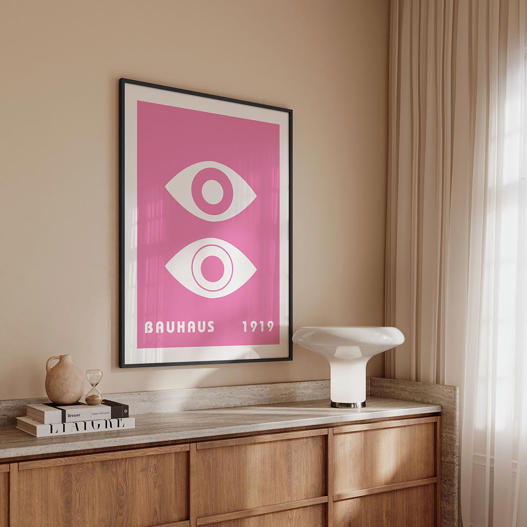 Oogvormen en roze Poster