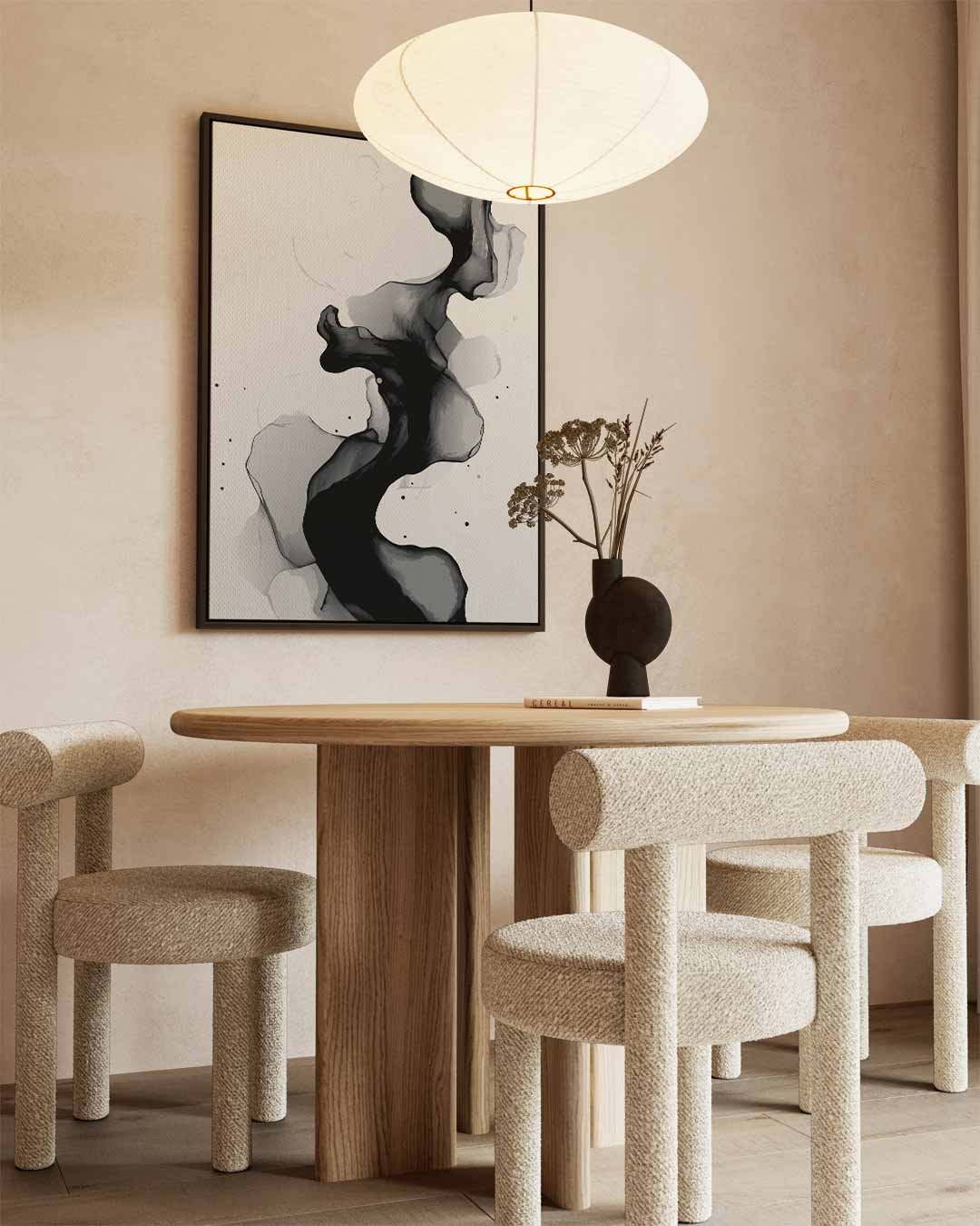 Golvend Grijs Kunstwerk-canvas-dibond-plexiglas-wanddecoratie-WallArtistic
