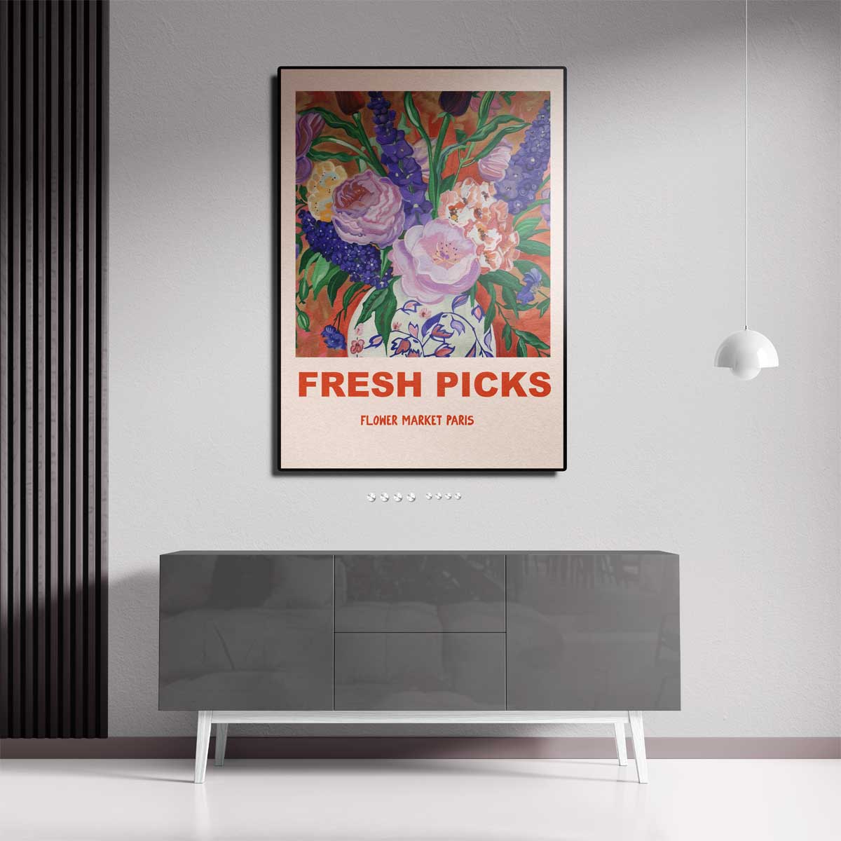 Bloemenmarkt Parijs Kunstwerk-canvas-dibond-plexiglas-wanddecoratie-WallArtistic