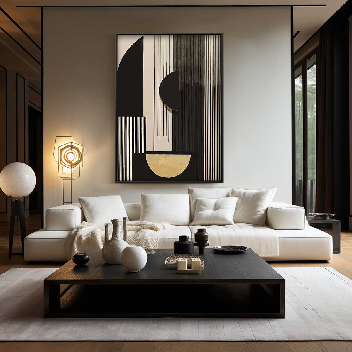 Modern Geometrisch Kunstwerk Kunstwerk-canvas-dibond-plexiglas-wanddecoratie-WallArtistic