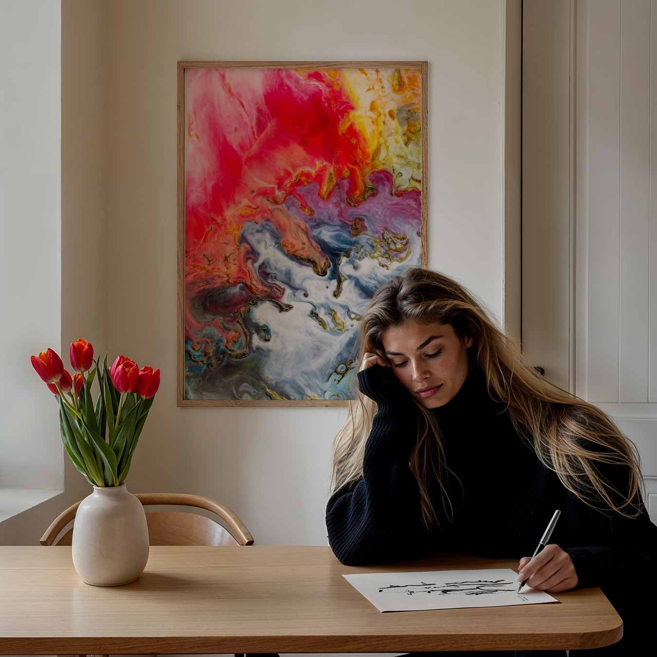 Kleurenexplosie Canvas Art Poster-WallArtistic