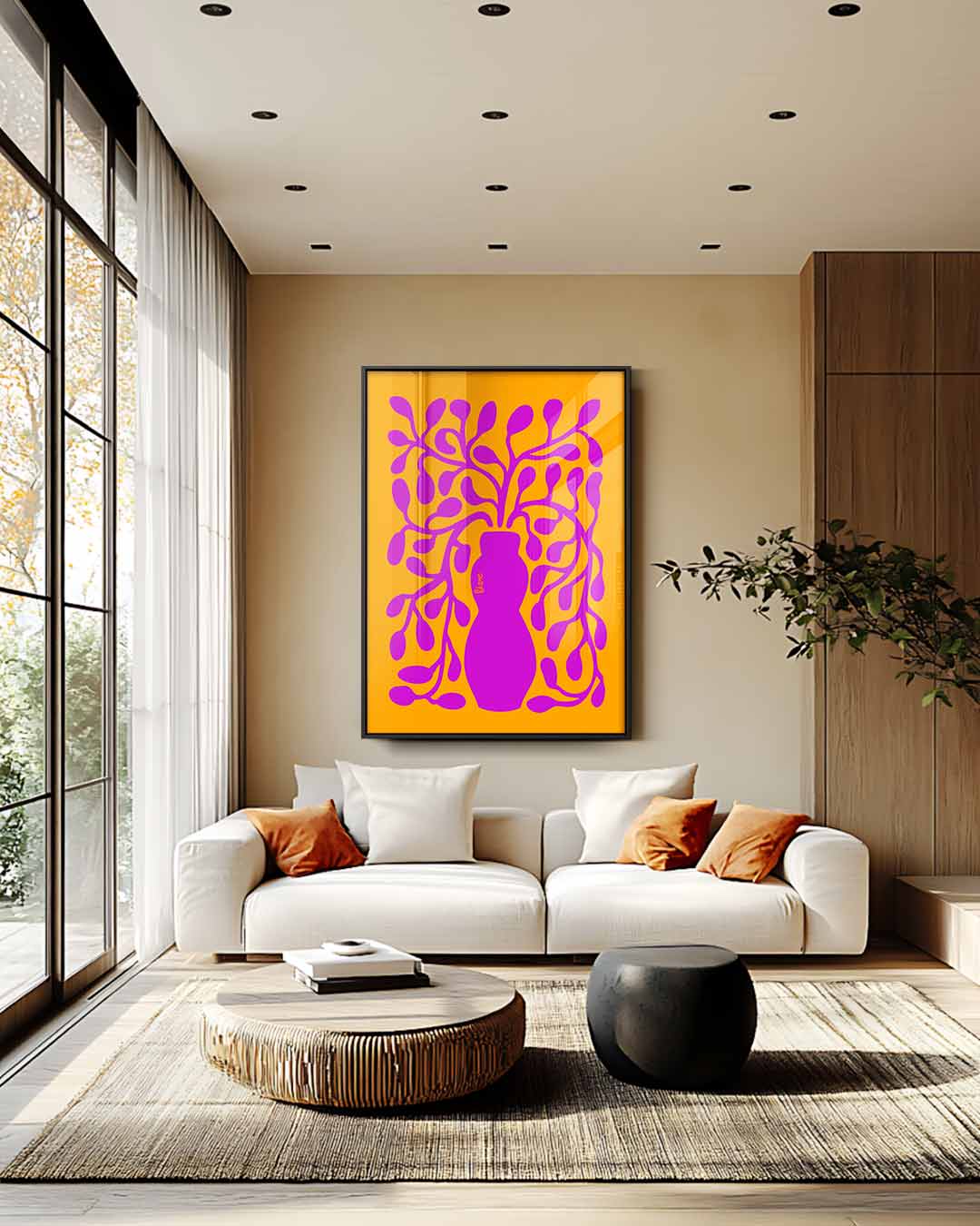 Vrolijk Botanisch Schouwspel Kunstwerk-canvas-dibond-plexiglas-wanddecoratie-WallArtistic