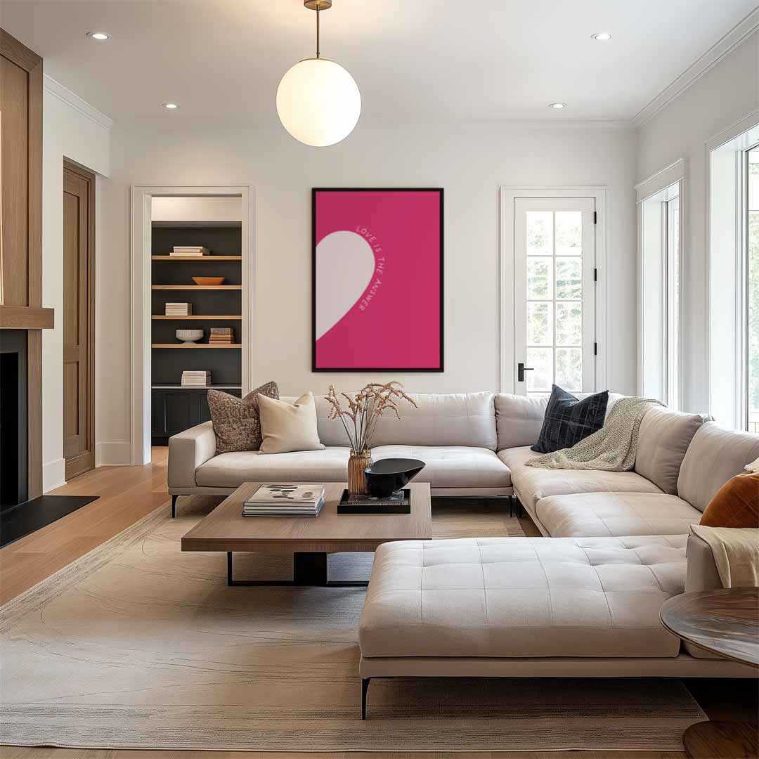 Liefde is het Antwoord Canvas Kunstwerk-canvas-dibond-plexiglas-wanddecoratie-WallArtistic