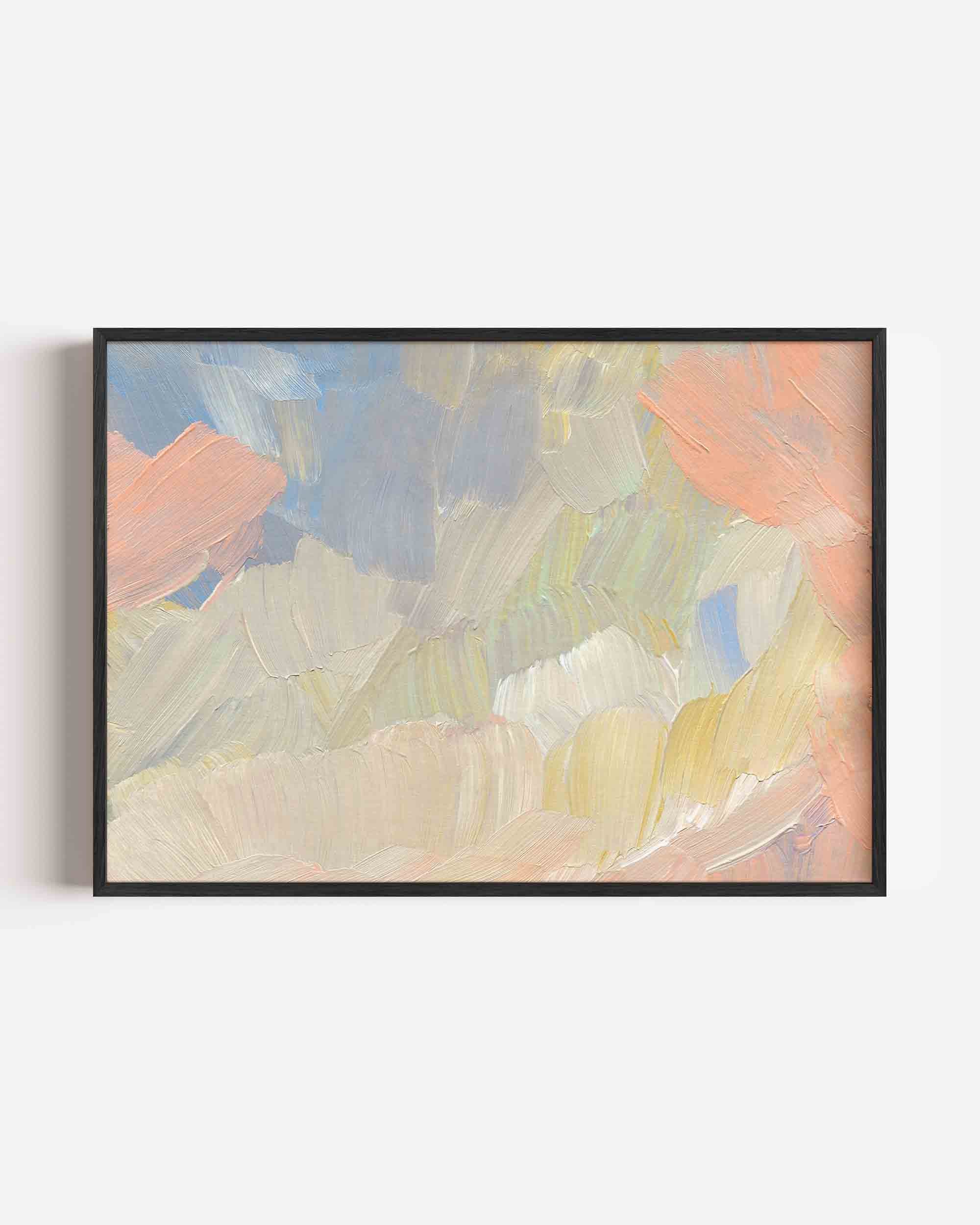 Abstracte penseelstreken Poster