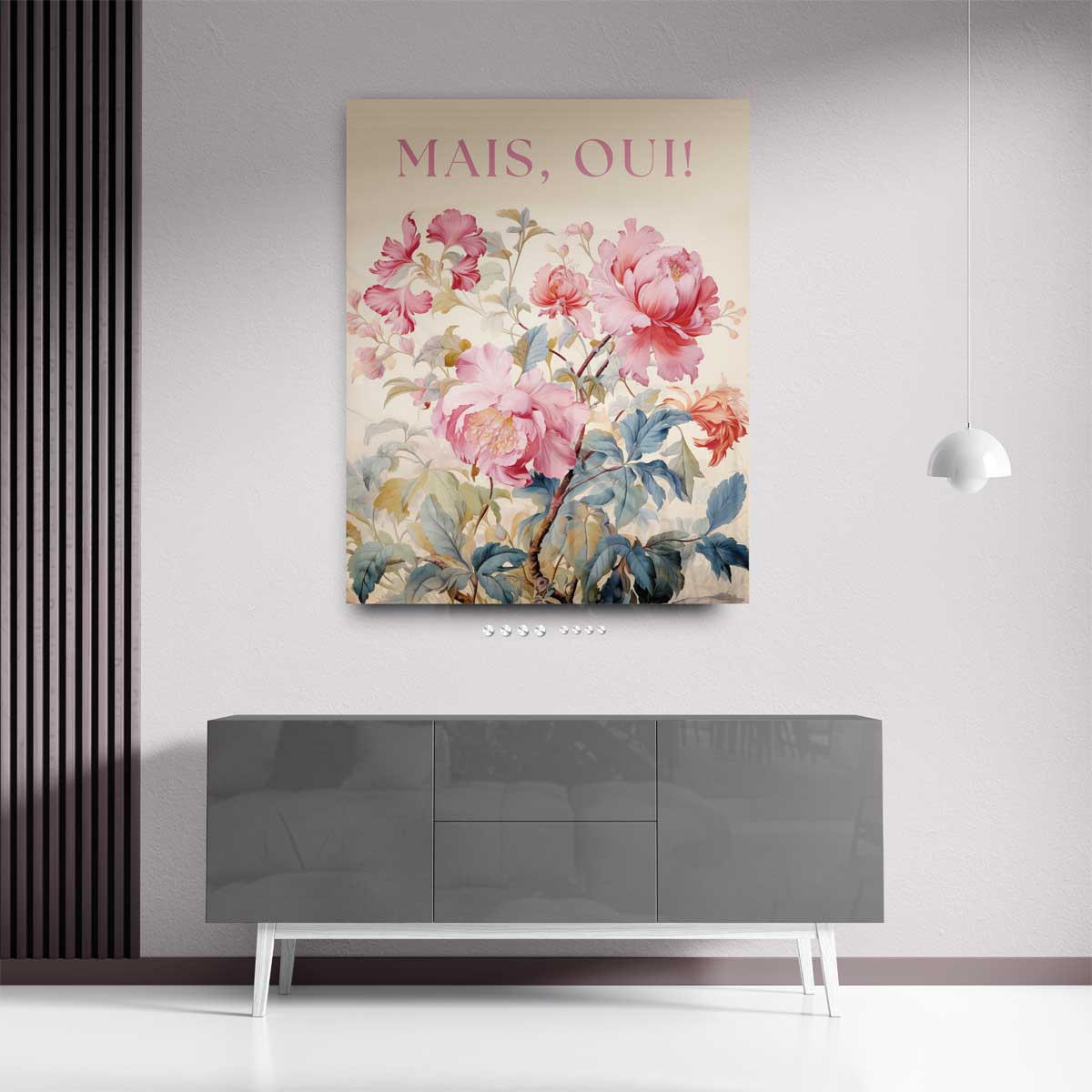 Mais, Oui! - Bloemenpracht in Pastel Kunstwerk-canvas-dibond-plexiglas-wanddecoratie-WallArtistic